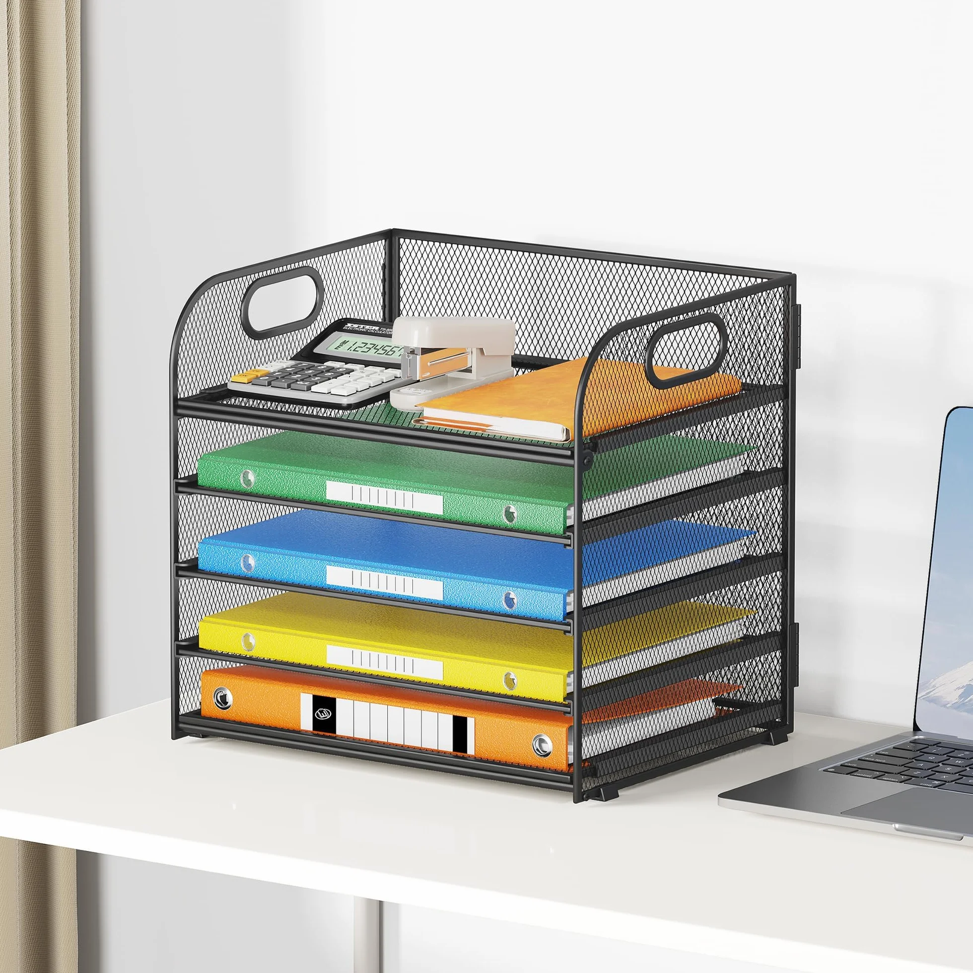 VITVITI Organizador de Escritorio 5 Niveles Bandeja para Cartas Soporte apilable Negro