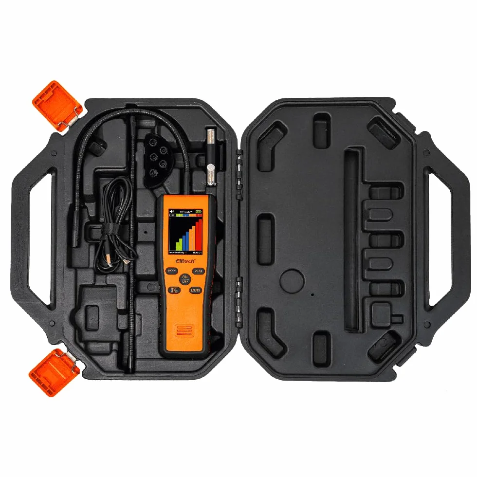 Elitech Inframate D - Detector de fugas de refrigerante con sensor infrarrojo, pantalla Tft, diodo calentado y batería recargable, buscador de fugas Sniffer Hvac profesional para gas climatizador