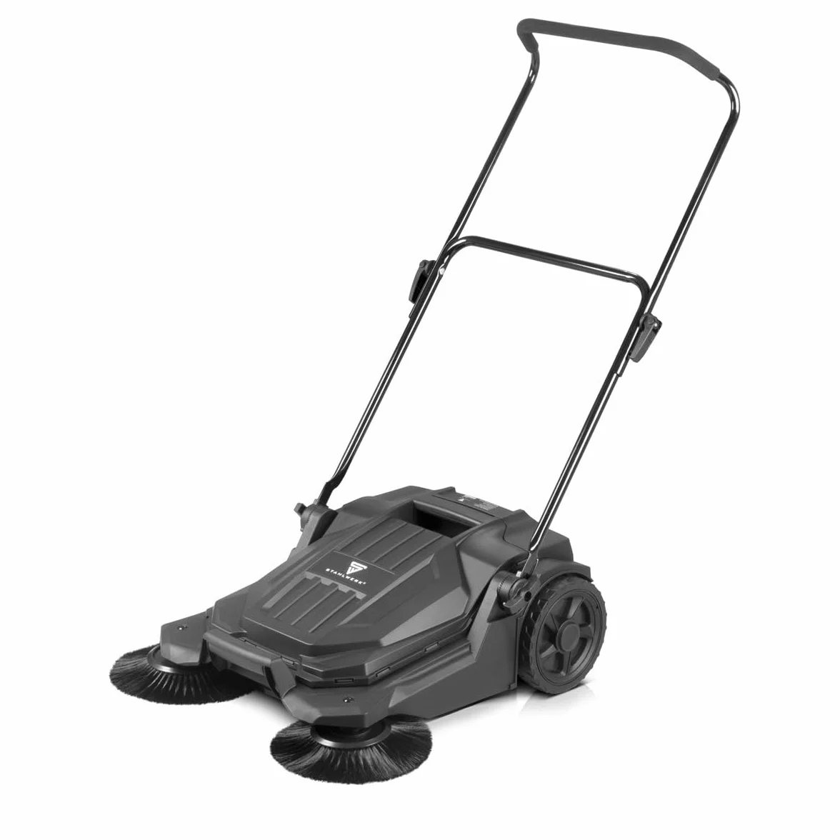 STAHLWERK Barredora SL-20 ST con 650 mm de ancho y 20 l de capacidad de barrido manual | Barredora manual con 2 cepillos