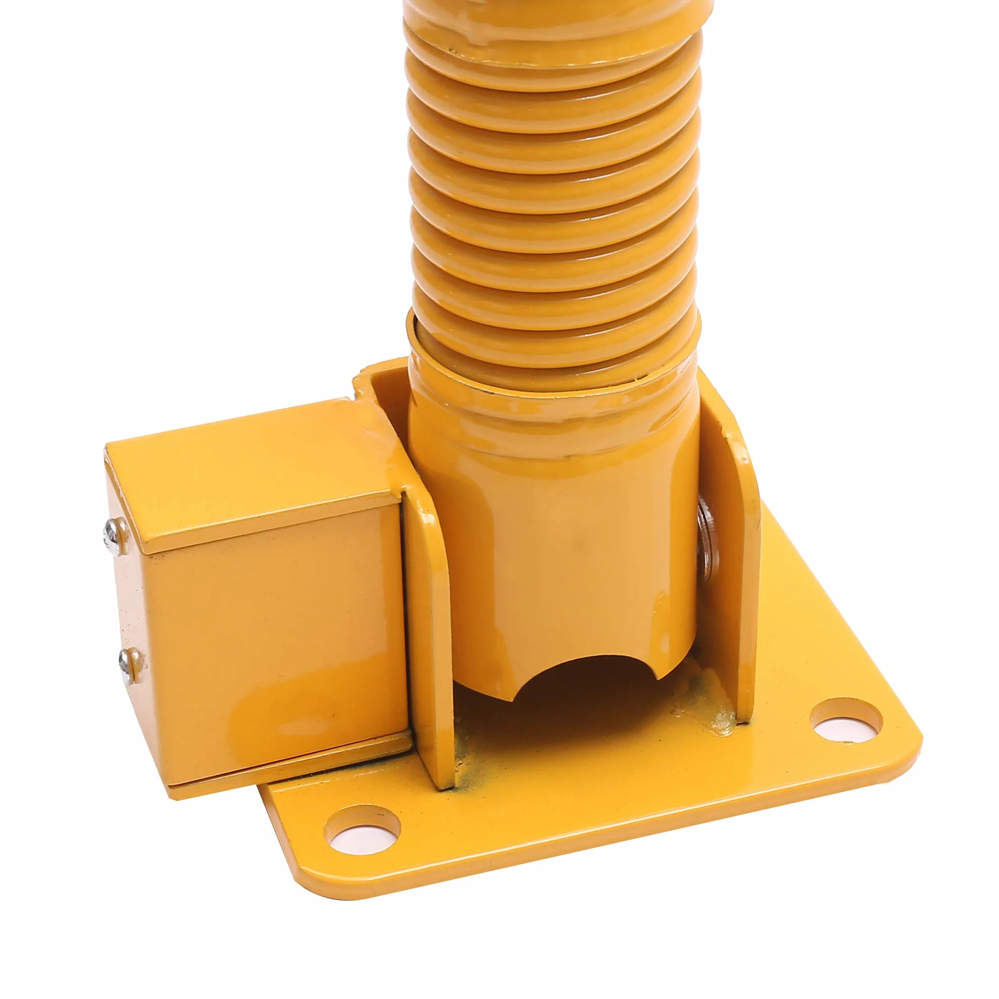TOPWAY Bolardo de Bloqueo de Espacio para Estacionamiento de Automóviles con Resorte, Bloqueable Plegable Poste de Barrera de Parking de Coche, Amarilla y Negro, 60cm de Altura