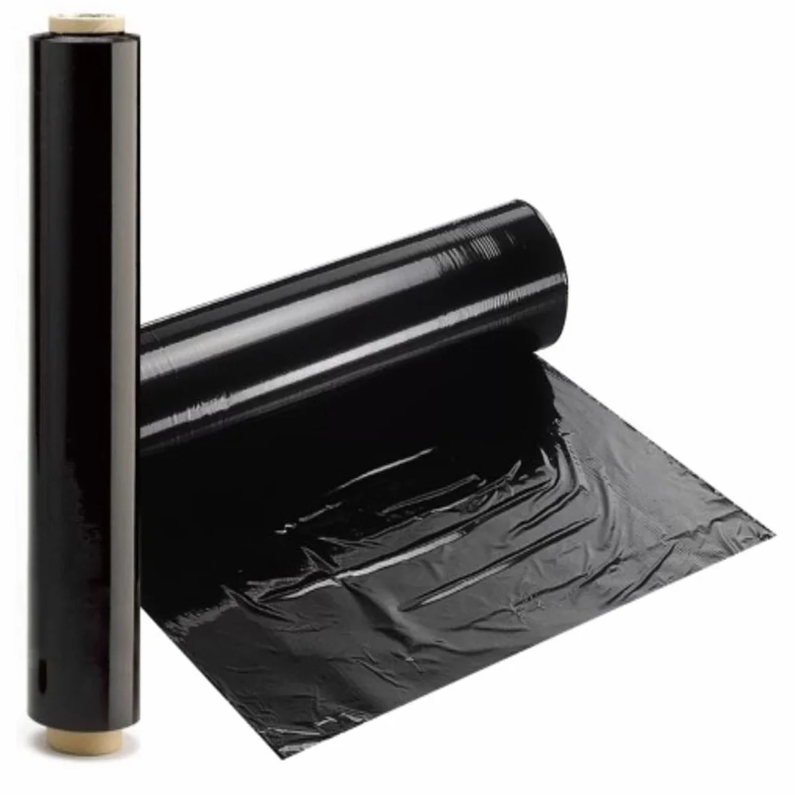 Film Negro para Embalar de 50 cm x 200 m – Rollo de Film Elástico Manual para Embalaje Industrial (1U)