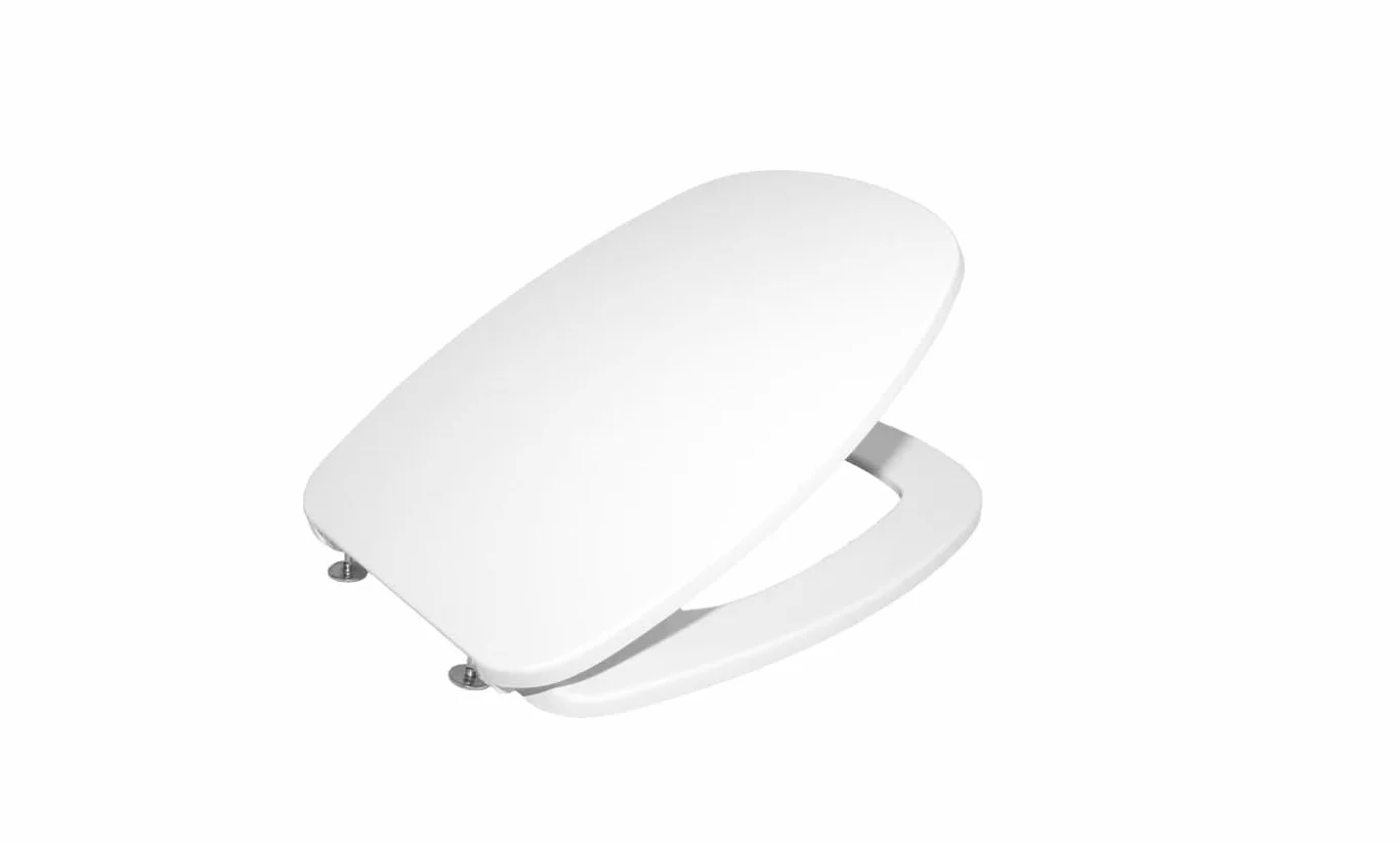 Gala Diana – Tapa y Asiento Fijo Inodoro - Forma Ovalada - Incluye Kit Fijación - Bisagras Acero Inoxidable - Fácil Limpieza - Color Blanco