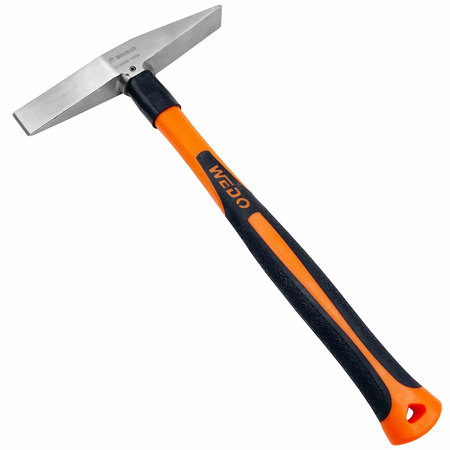 WEDO Martillo de soldadura - 300g,Piqueta soldador profesional de acero inoxidable,resistente a la corrosión,Piqueta de Soldadura con Mango de Fibra de Vidrio