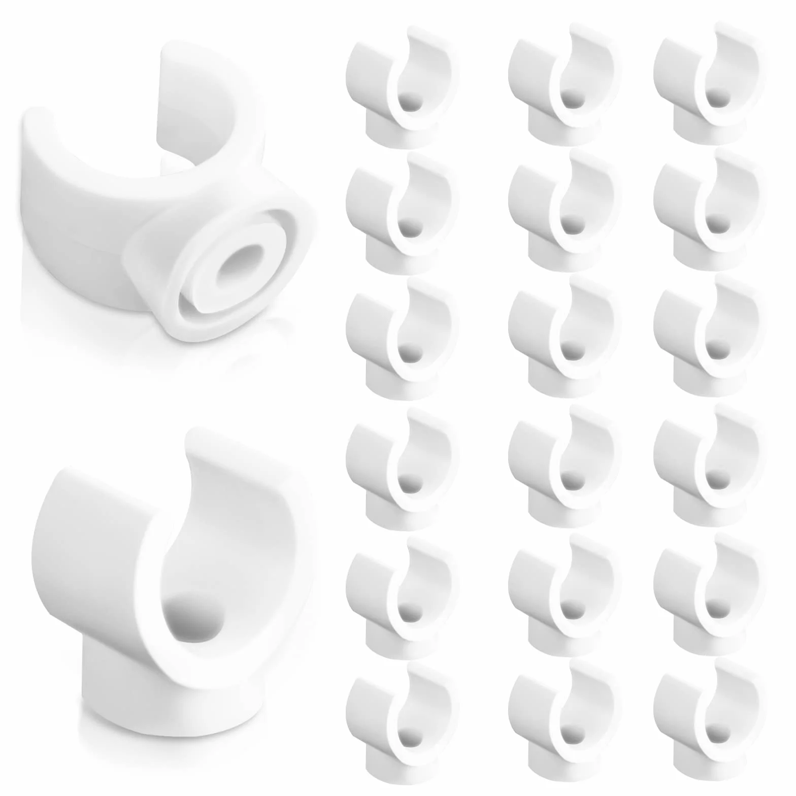Abeillo Clips PEX de 1/2 pulgada para colgar tuberías, soporte de tubería de 16 mm, ganchos en U, abrazaderas para tuberías de agua, clips de abrazadera de tubo (20 piezas)
