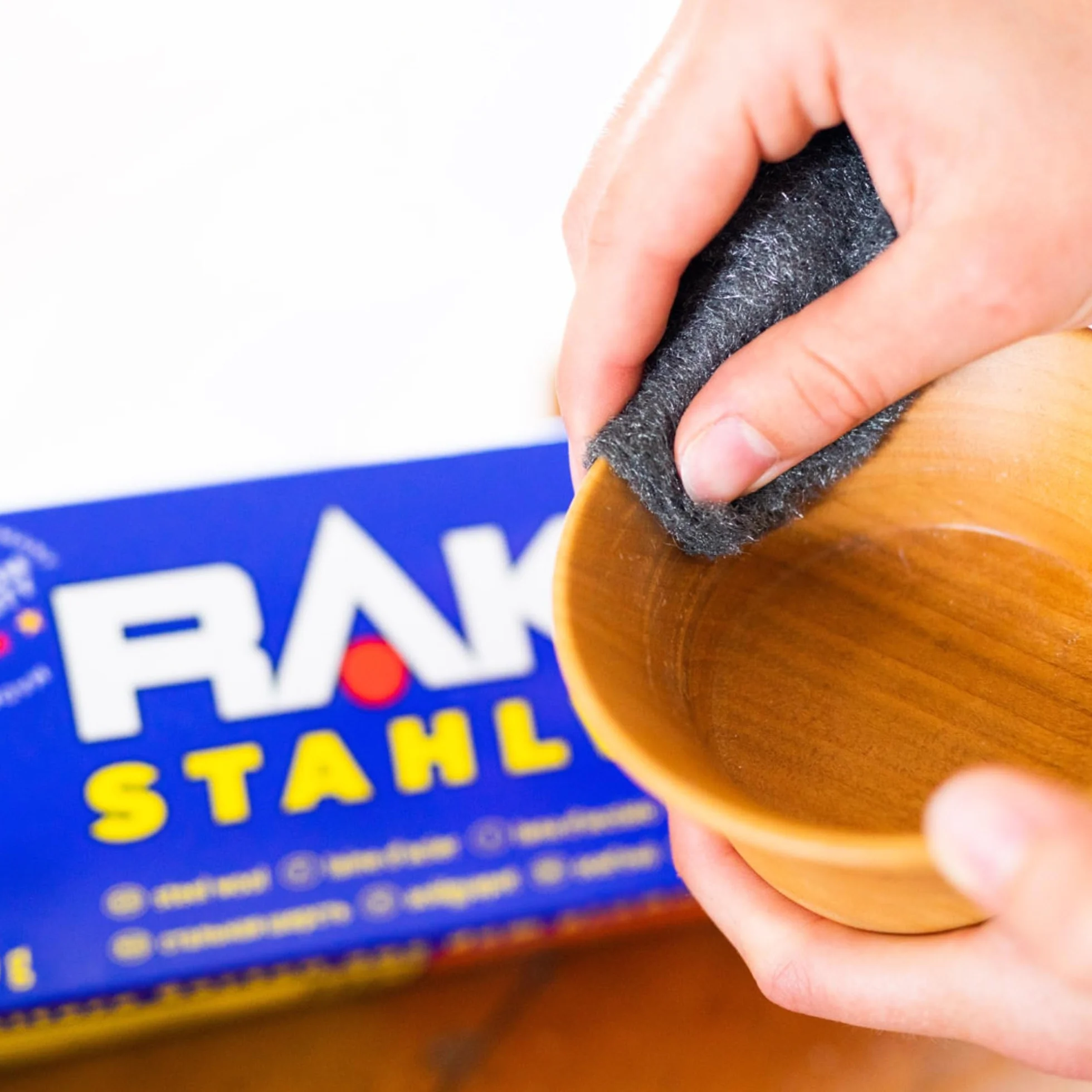 RAKSO Lana de acero extrafina 0000 - Ideal para abrillantar, pulir y limpiar superficies - Accesorios para amoladora