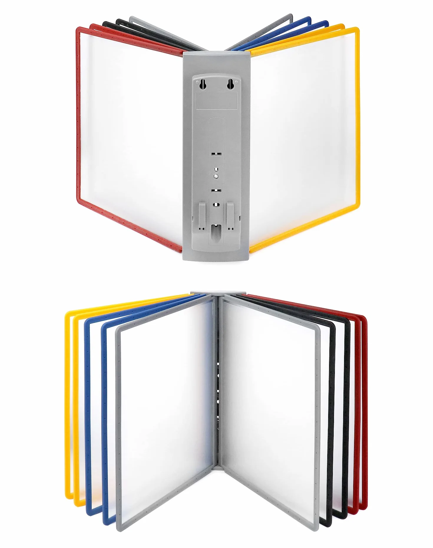 QWORK® Paquete de 2 Sistema de paneles de pared - 10 Paneles A4 Portadocumentos multicolor