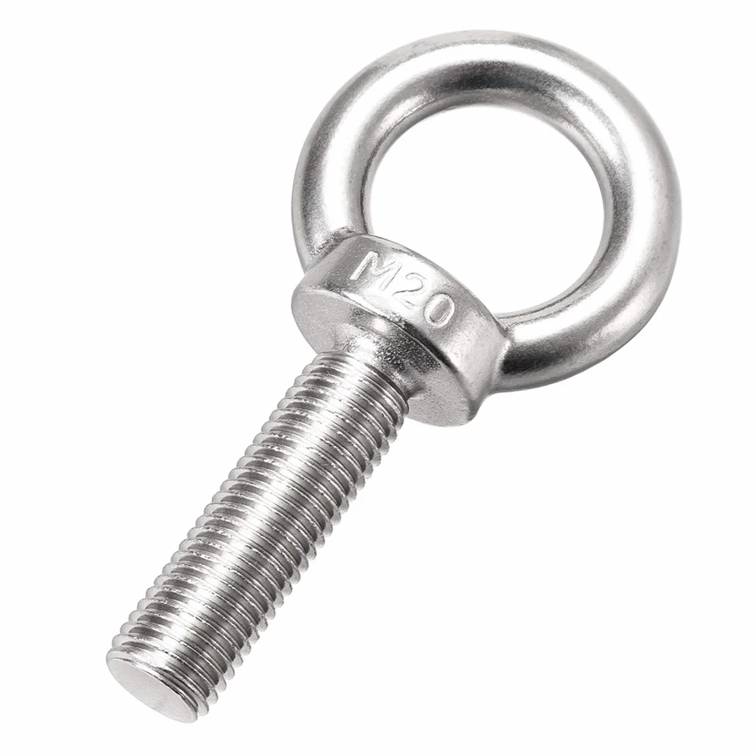 sourcing map Elevación Ojal Perno M20 x 70mm Macho Rosca 304 Inoxidable Acero para Colgante, Paquete de 1