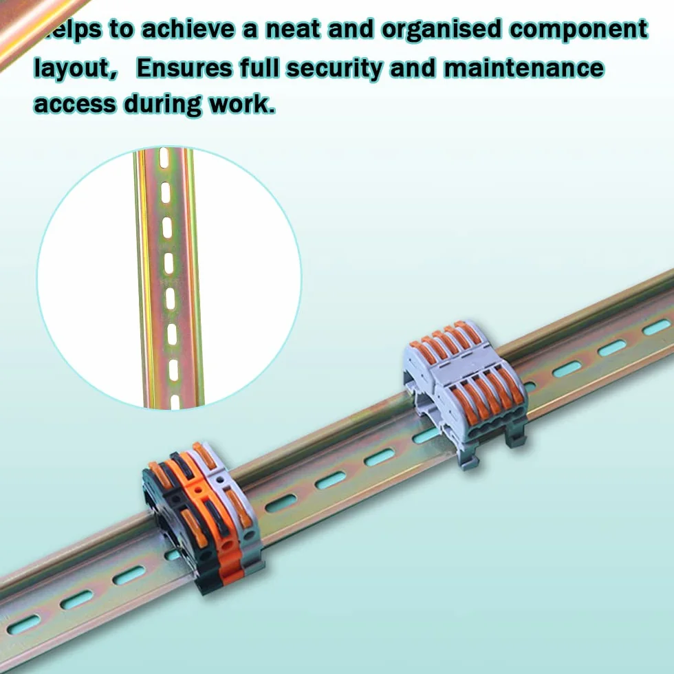 WHC 3 Piezas Carril Din Enchufe Carril Din Rieles de Montaje, Puentes de Cables para La Instalación en Armarios de Distribución, Aparamenta (Amarillo, 3,5 cm de Ancho, 20 cm de Largo, 0,75 cm de Alto)