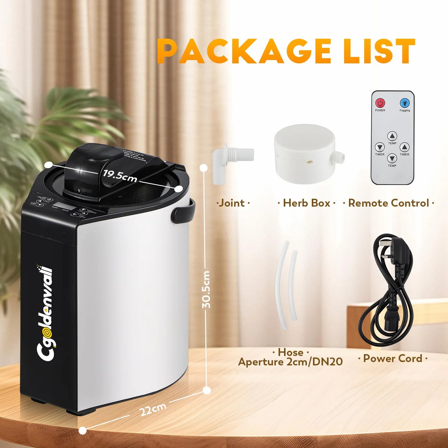 CGOLDENWALL Portátil Sauna de Vapor Hogar 3L, Generador de Vapor para Personal Spa, Olla de Vapor de Sauna con Control Remoto, Adecuado para Tienda Sauna, Desintoxicación