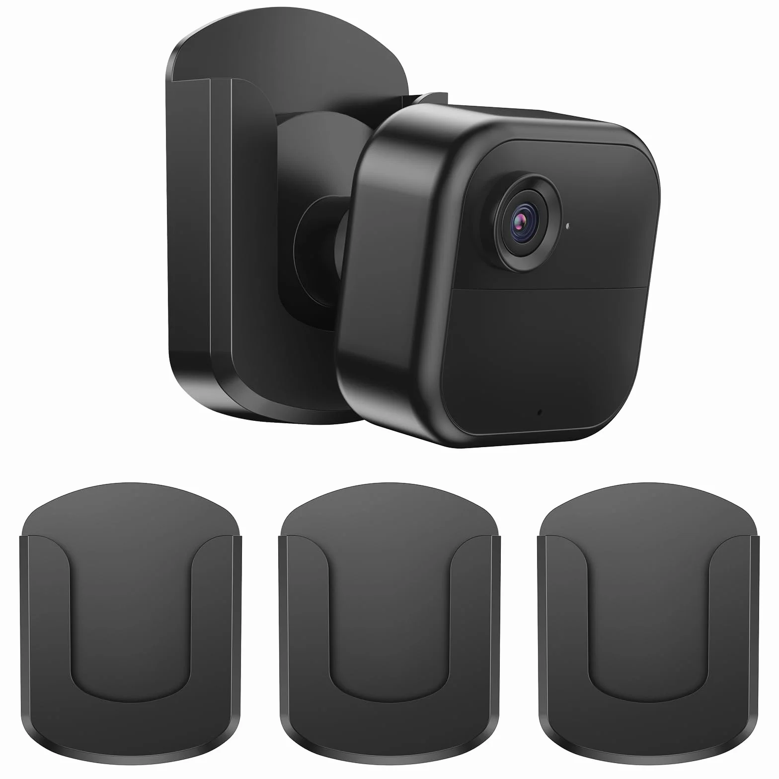 Paquete de 3 soportes de pared para cámara Blink sin taladrar, sin tornillos, soporte adhesivo para cámara Blink Outdoor 4 / Blink Mini/Mini 2 / Blink para cámaras interiores, fácil de instalar