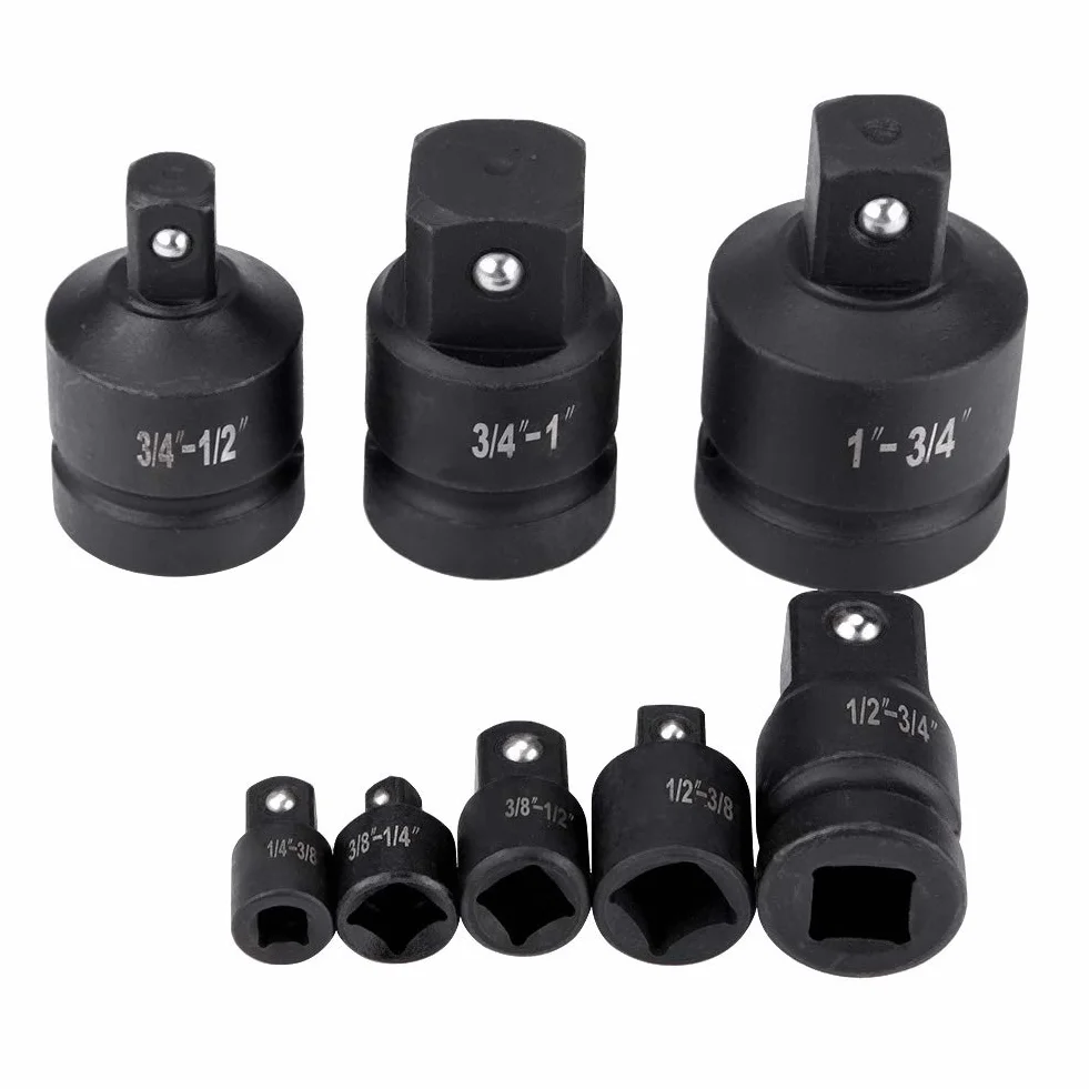 Juego de Adaptadores de Enchufe de Impacto, 8 Piezas, Convertidor Reductor Profesional