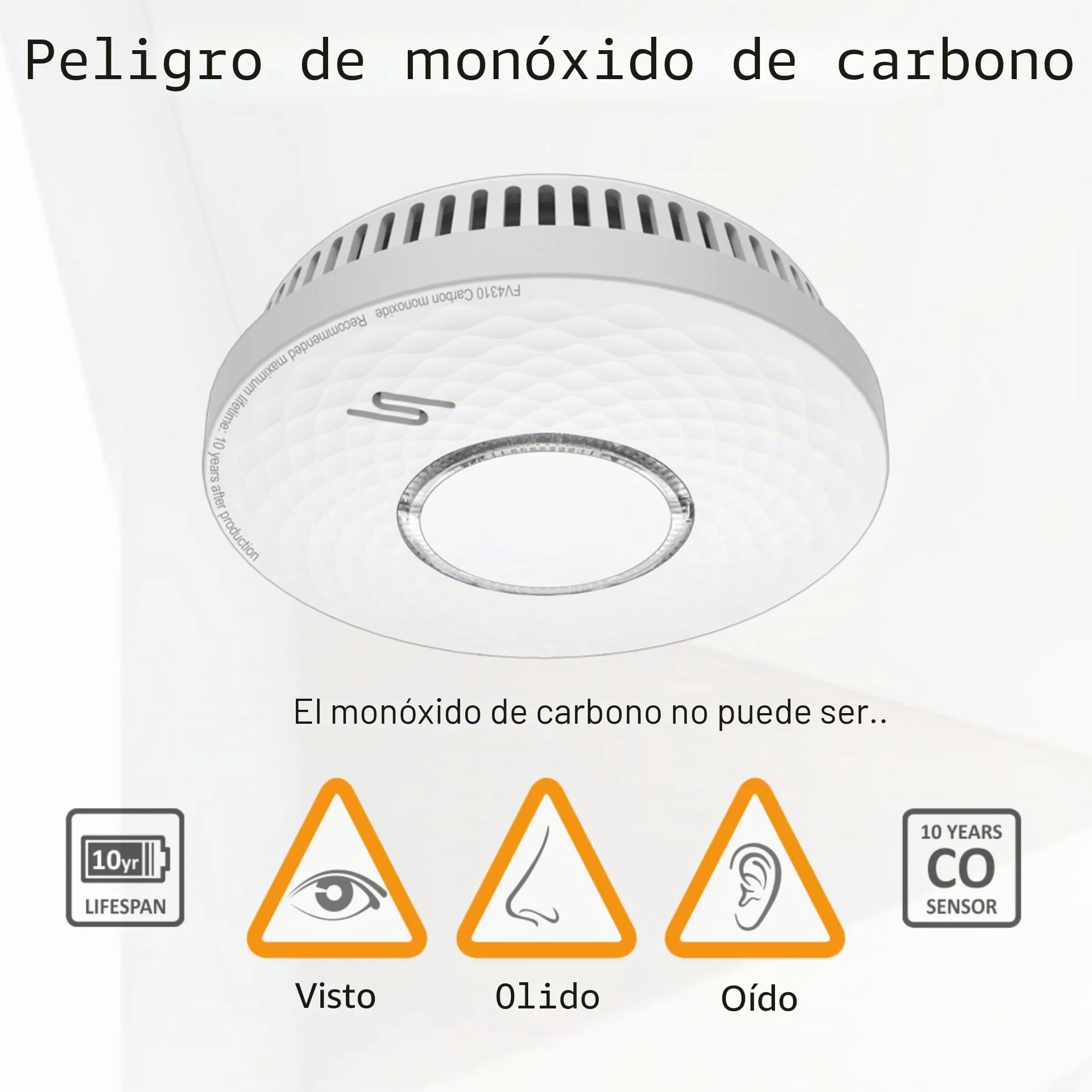 ELRO FV4310 Detector Combinado - Detector de Humo y monóxido de Carbono con batería de 10 años de duración