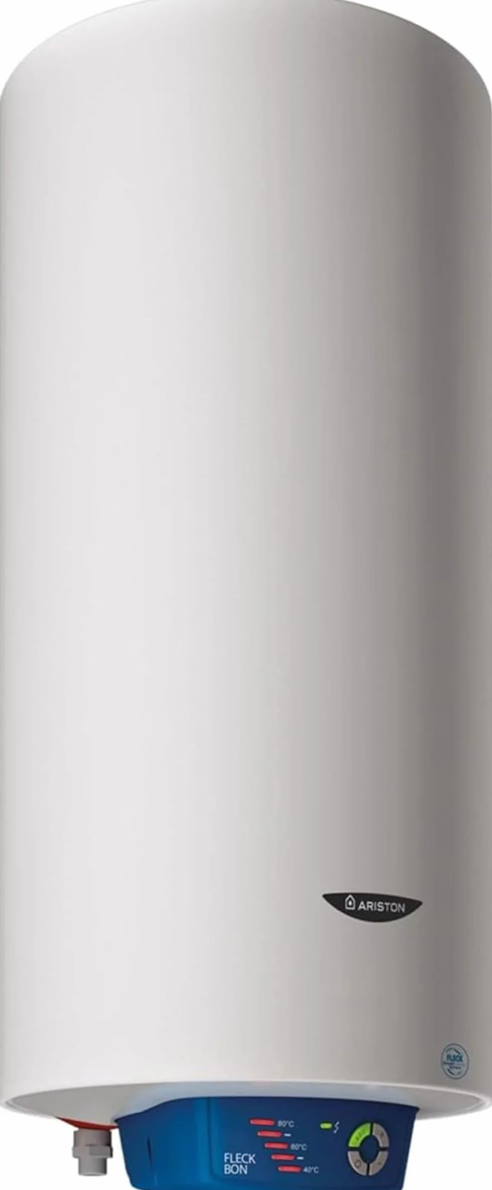 Ariston, Fleck Bon - Termo Eléctrico 50 Litros, Calentador de Agua Eléctrico Horizontal/Vertical Seguro y Eficiente 35.3x38x85.5cm, Calentadores para Instalación en España - Eficiencia B, Rango (A+/F)