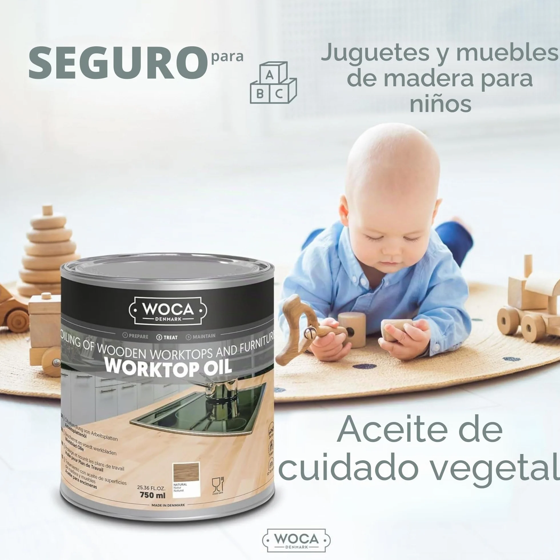 Woca 527713AA - Aceite de encimera, 0,75 l, naturaleza