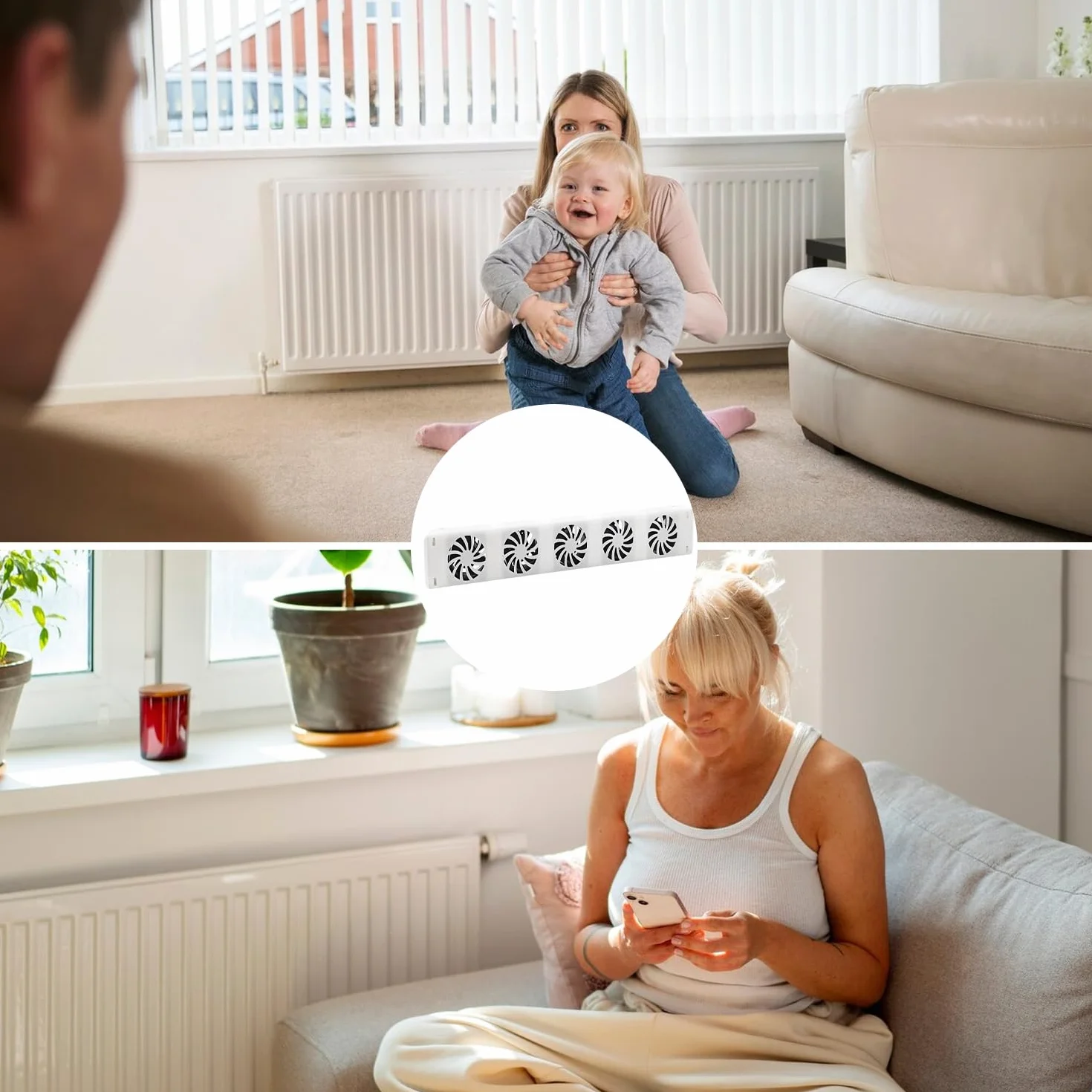 Radiador, ventilador, monoconjunto, radiador, ventilador 5.0, ventilador de calefacción, ventilador de calefacción inteligente para calefacción y sub-calefacción, funcionamiento silencioso, para