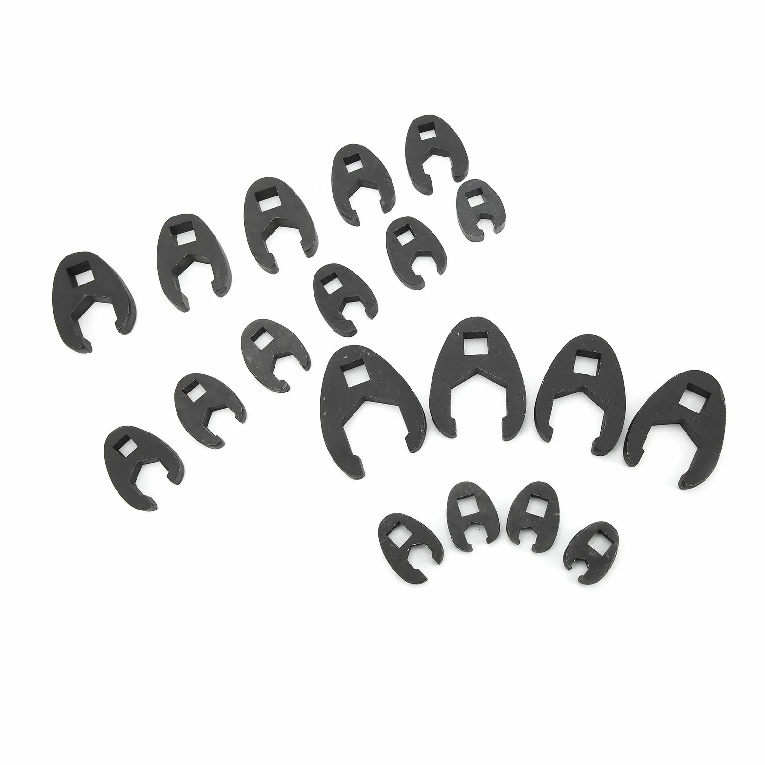 Dioche Juego métrico de llave de pata de gallo, tuerca acampanada de 8-32 mm, juego de llaves de acero al cromo-molibdeno para vehículos de servicio