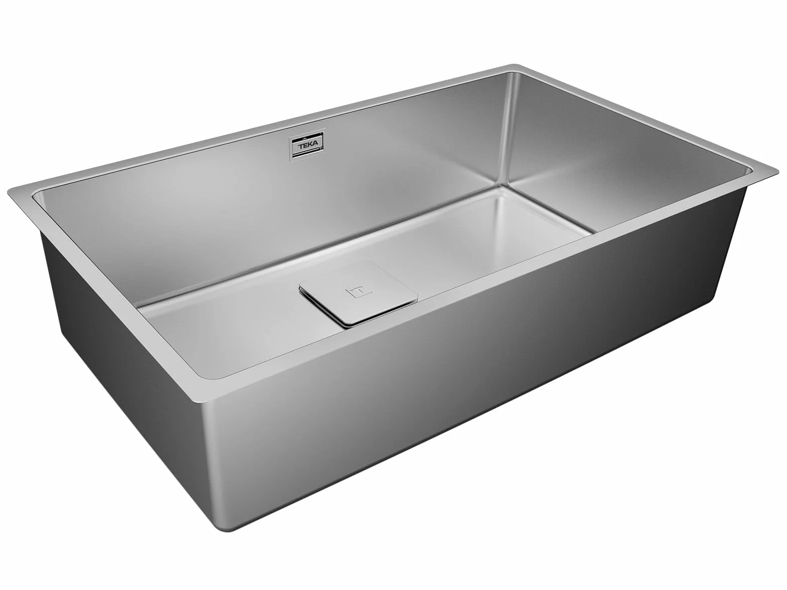 Teka FlexLinea RS15 71.40 - Fregadero Cocina 1 Seno, de 80 cm, Triple Posibilidad de Instalación, Encastre, Enrasar, Bajo Encimera, Acero Inoxidable