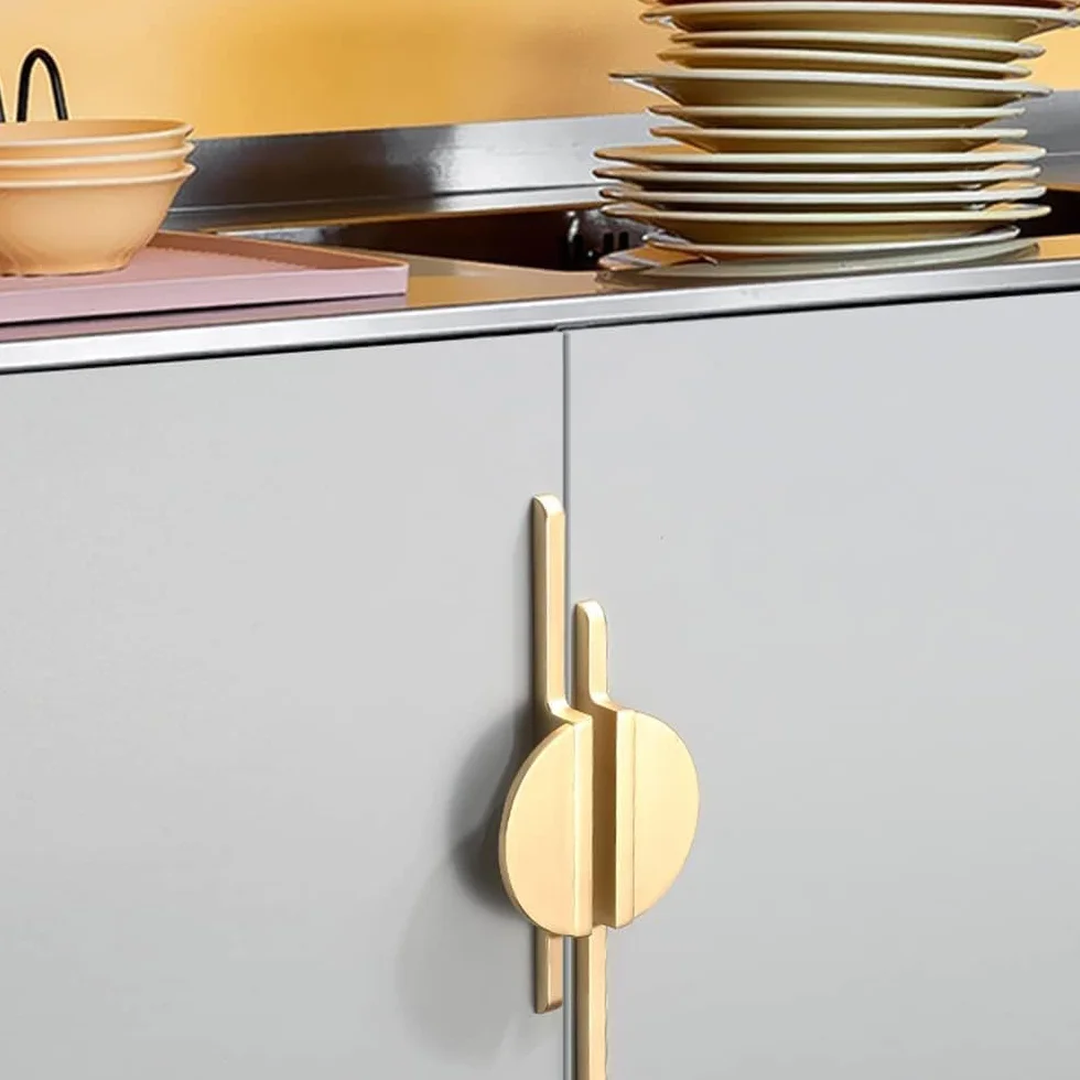 4 Piezas Tiradores Dorados para Armarios de Cocina, 64mm Tiradores Cajones de Aleación de zinc Muebles Tirador, Tiradores Armarios Cocina