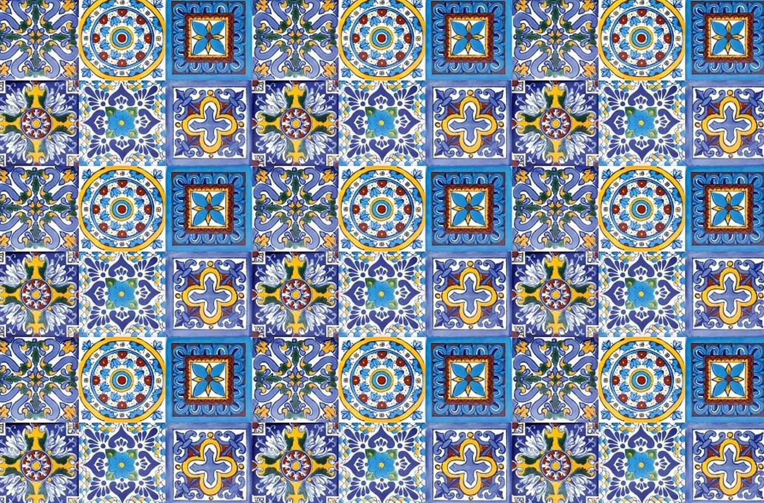 Cerames Azulejos cerámicos mexicanos Armando - 30 azulejos decorativos de mosaico mexicano para baño, cocina, ducha, escaleras, pared posterior de la cocina | Azulejos de mosaico de cerámica 10,5 x