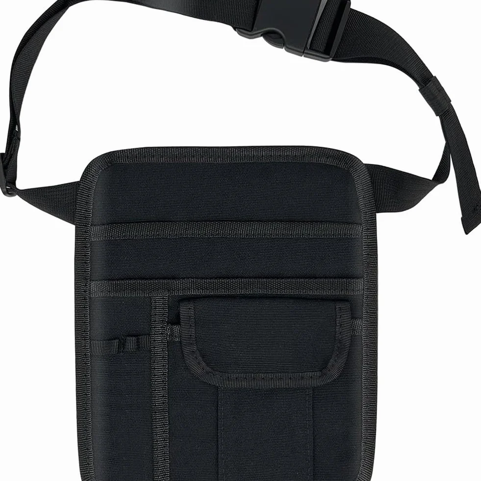 Riñonera de camarero 5 bolsillos, delantal ajustable nailon negro