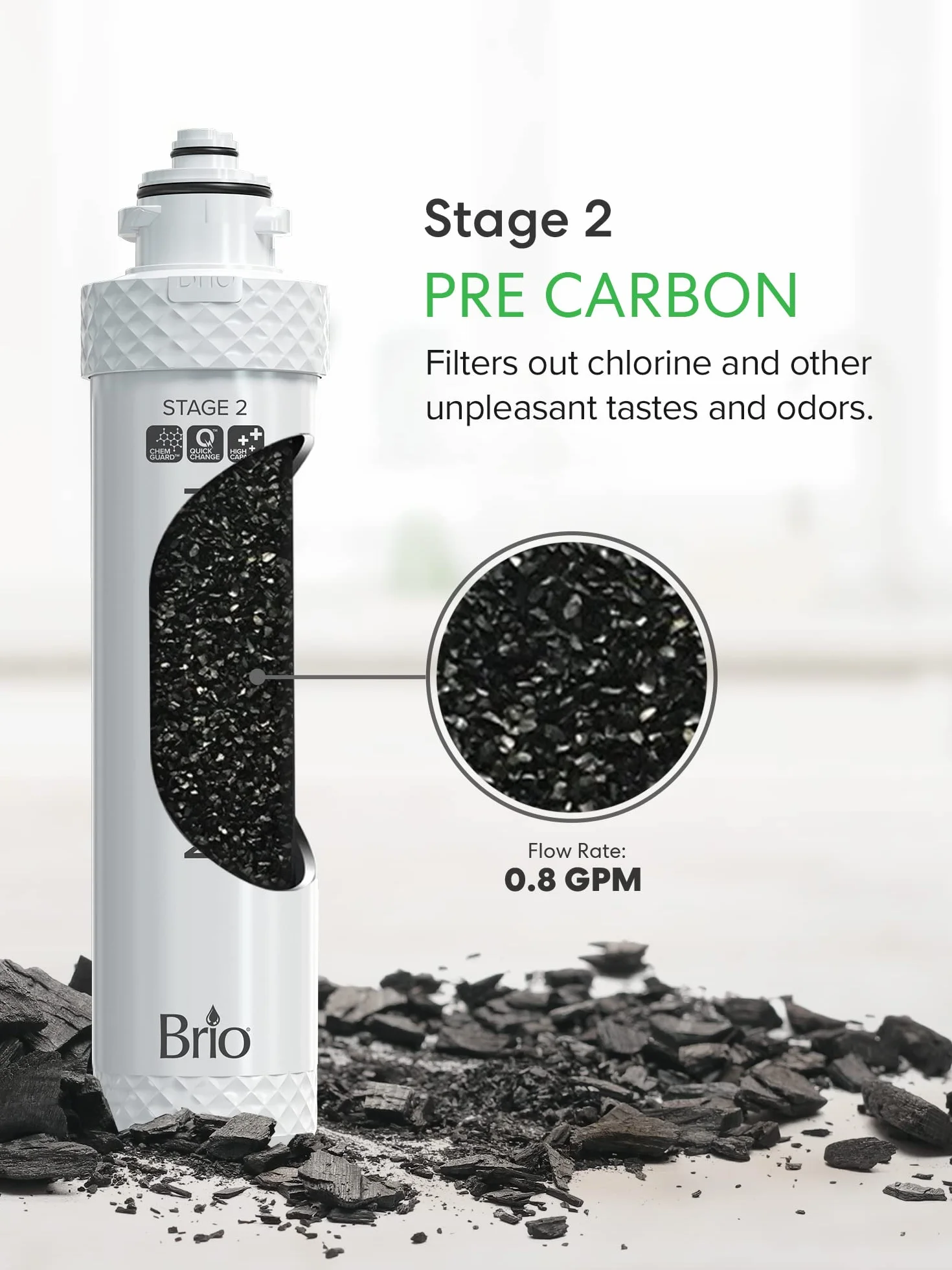 Brio Kit de repuesto de filtro de enfriador de agua de 3 etapas para modelos con UVF3