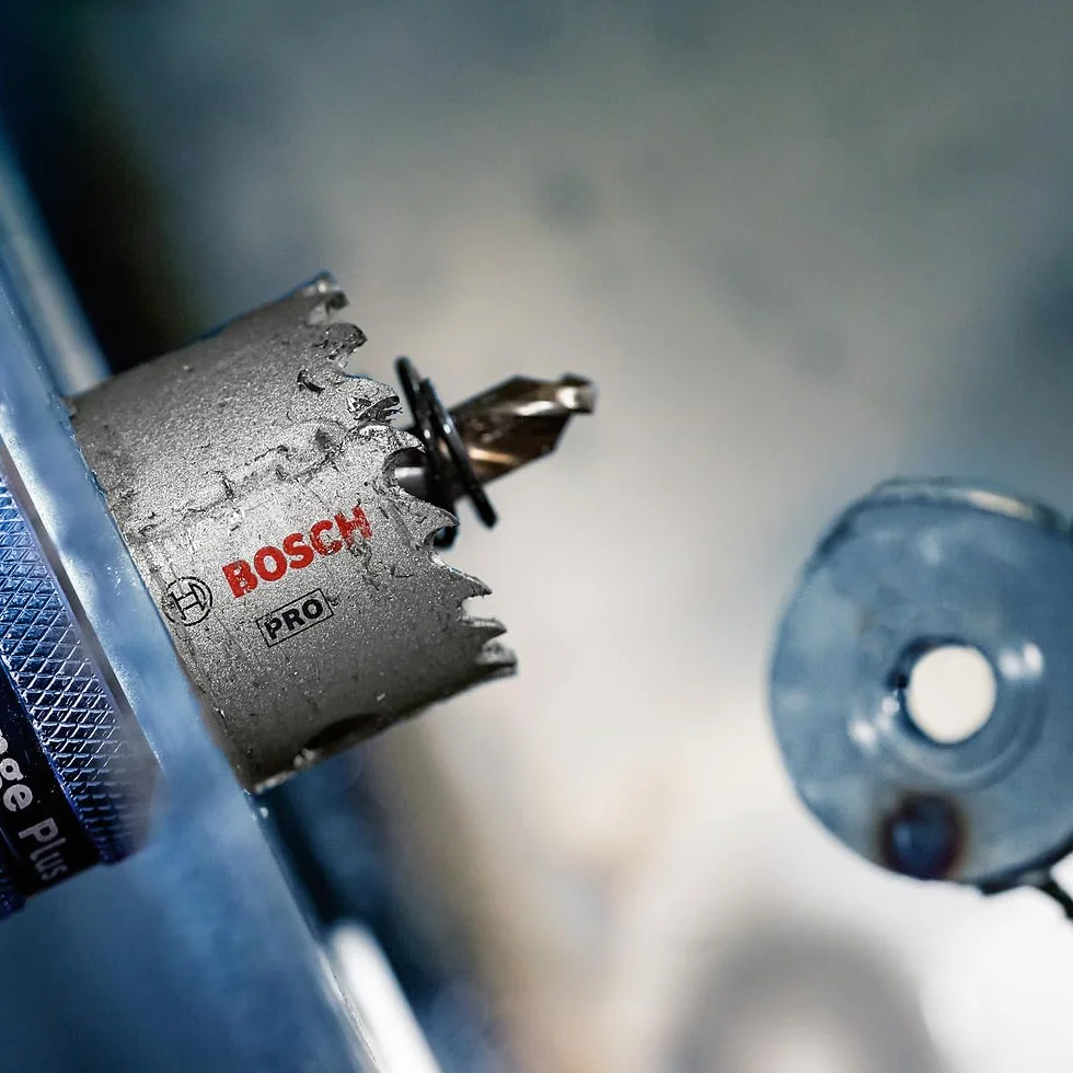 Bosch 1x Sierra de corona PRO Sheet Metal Power Change Plus (para Láminas de acero inoxidable, Láminas de acero, Ø 25 mm, Professional Accesorios Taladro)