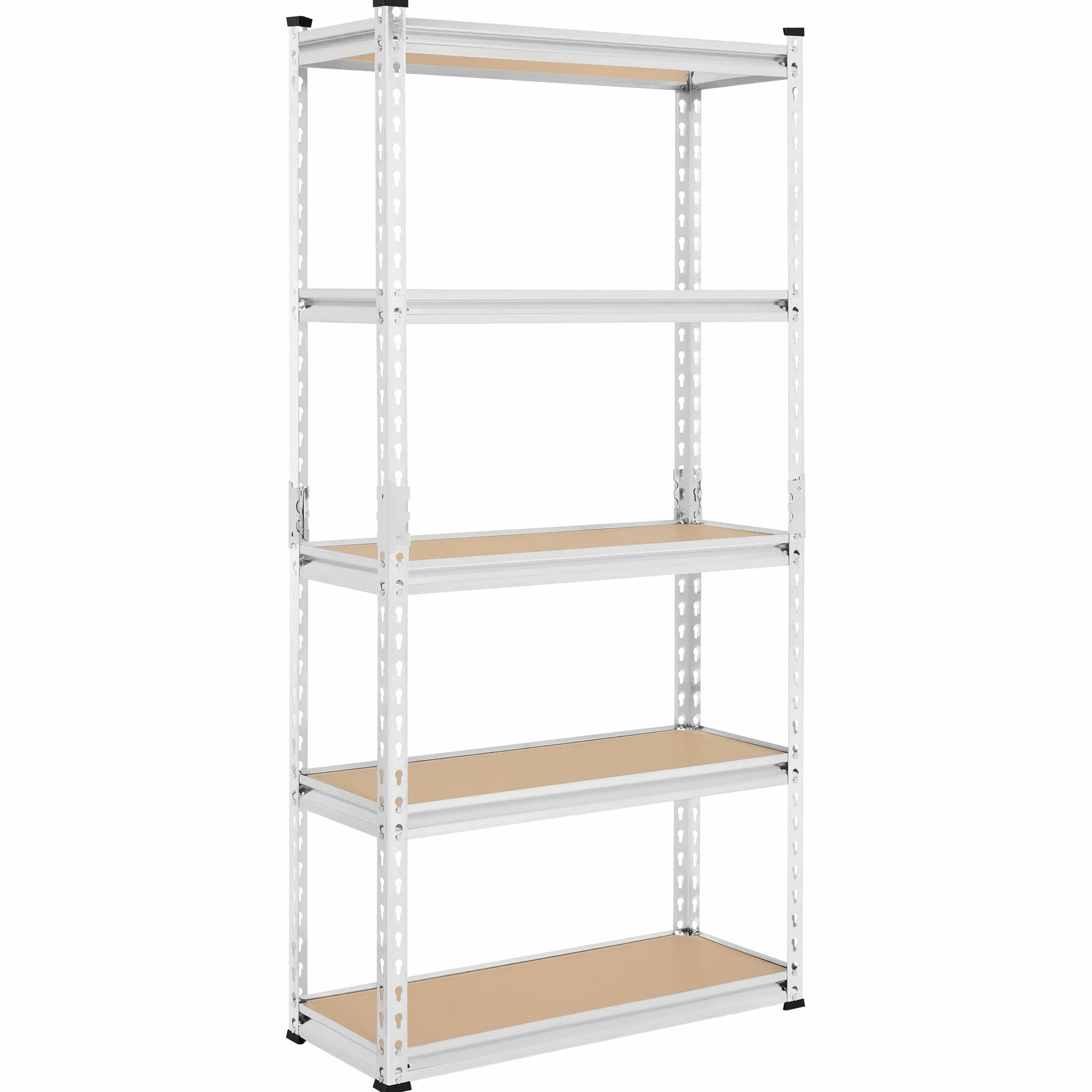 Yaheetech Estanteria Almacenaje de 5 Niveles Estantería Metalica Galvanizada para Hogar, Trastero, Garaje,5 Baldas Ajustables 75 x 30 x 153 cm