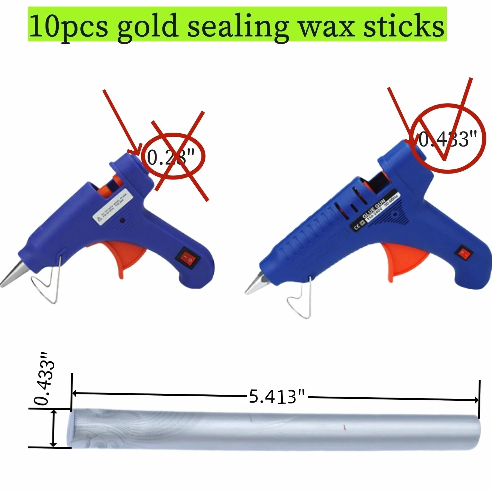 1,1 cm Cera de palos, Atopbb Silver Wax Stick 10 unidades pistola de pegamento para sellos de cera, para cartas, tarjetas de felicitación, vino, manualidades, bodas y fiestas (plata)