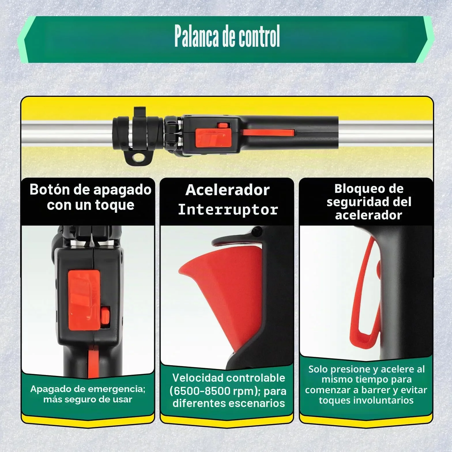 Barredora de césped artificial, 43 cc, cepillo eléctrico de gasolina, escoba de mano, entrada, hoja artificial, cepillo de césped de 2 tiempos, escoba al aire libre, barredora de mano de 1,25 kw,