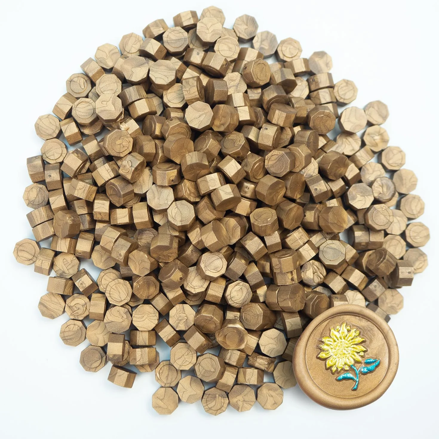 Zifospy 370 PCS Perlas de Cera para Sellar Cartas, Tarjetas de Felicitación, Vino, Manualidades, Invitaciones de Bodas y Fiestas (Brown)