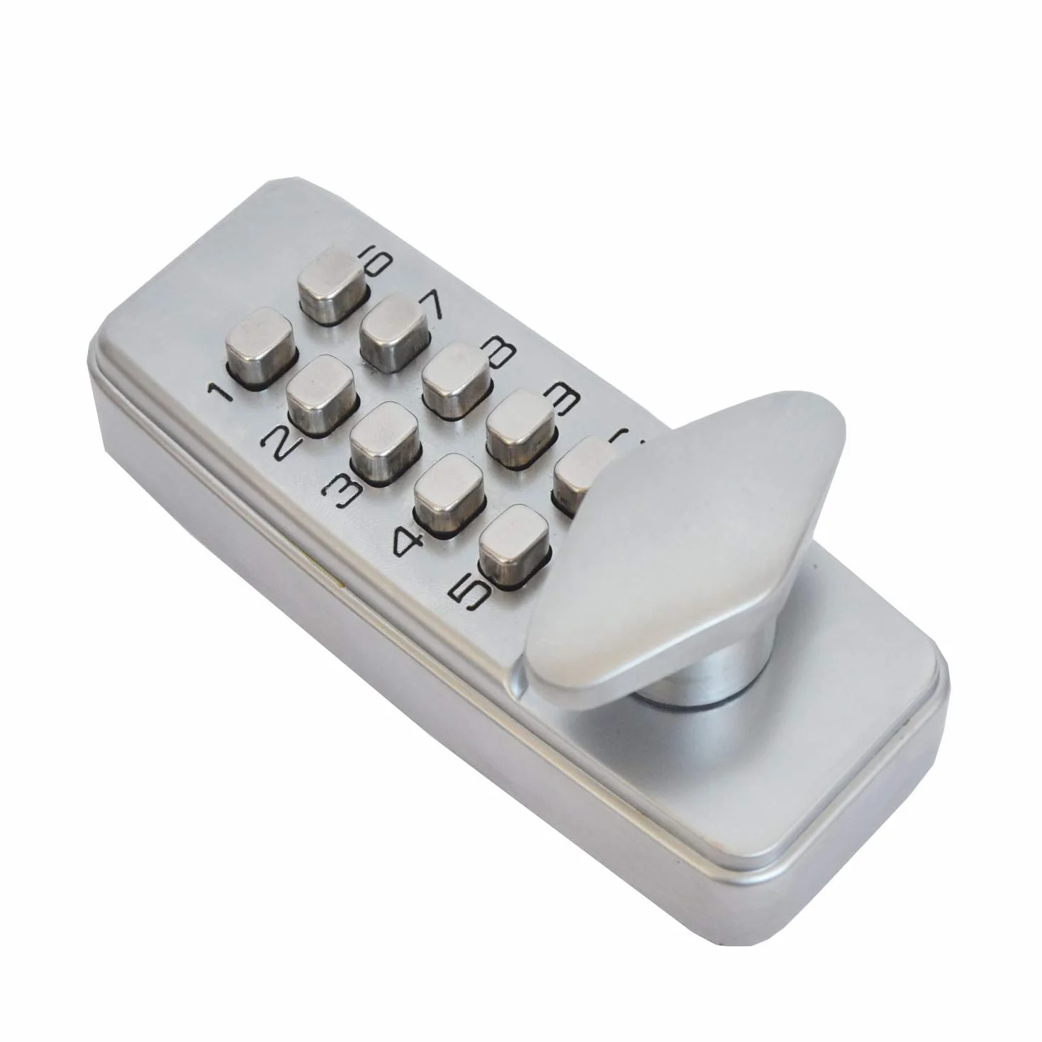 Cerradura digital para puerta con código de bloqueo de HomeSecure, resistencia meteorológica, cromada,plata
