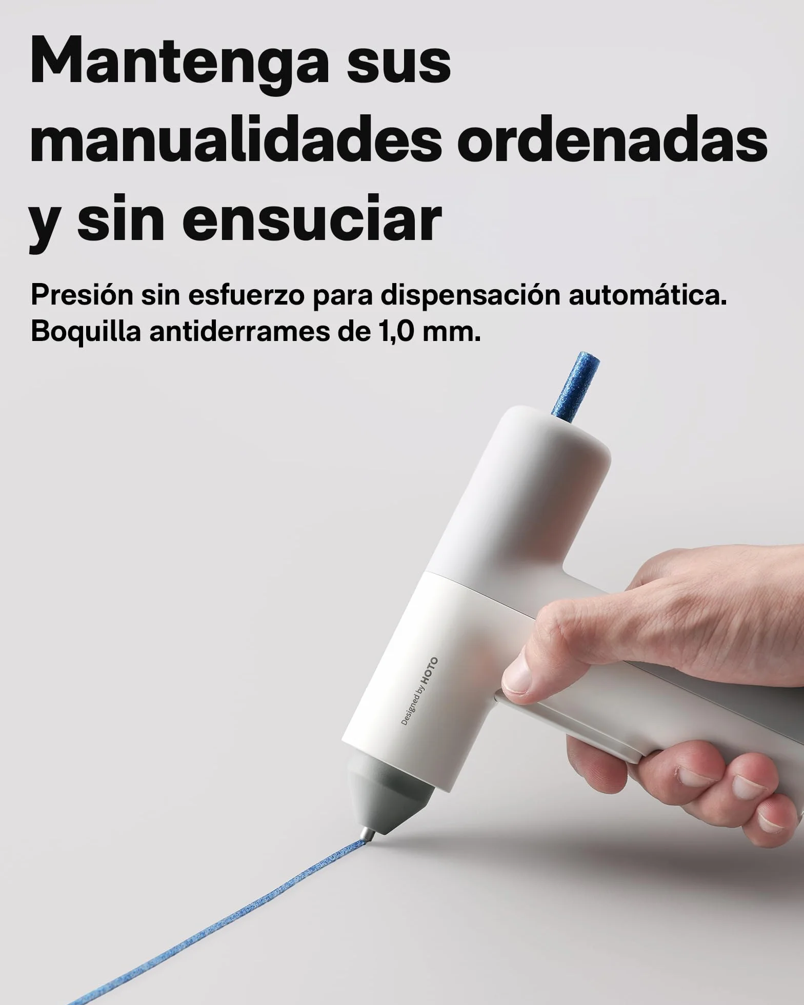 HOTO Pistola de Silicona Caliente,Pistola Pegamento Caliente Calentamiento Rápido 30S, 3000mAh Batería Recargable por USB-C,Con 40PCS Barras,Para Bricolaje Arte,Empaques,Reparaciones y en El Hogar