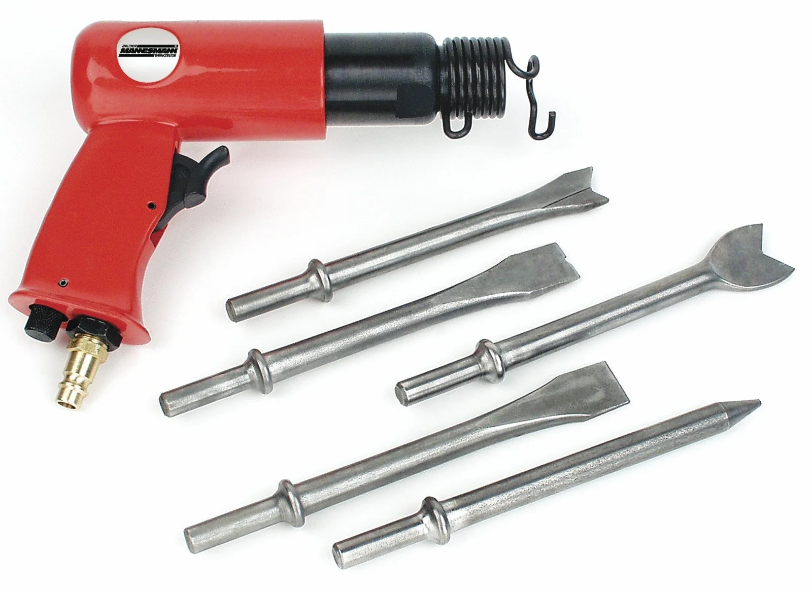 Mannesmann - M 1513 - Martillo neumático burilador con 5 cinceles