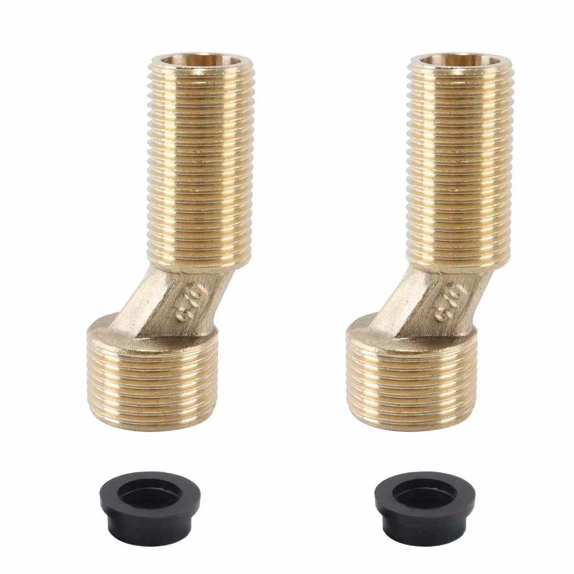Adaptador de bañera latón G1/2 a G3/4 brazo oscilante excéntrico 7 cm paquete de 2