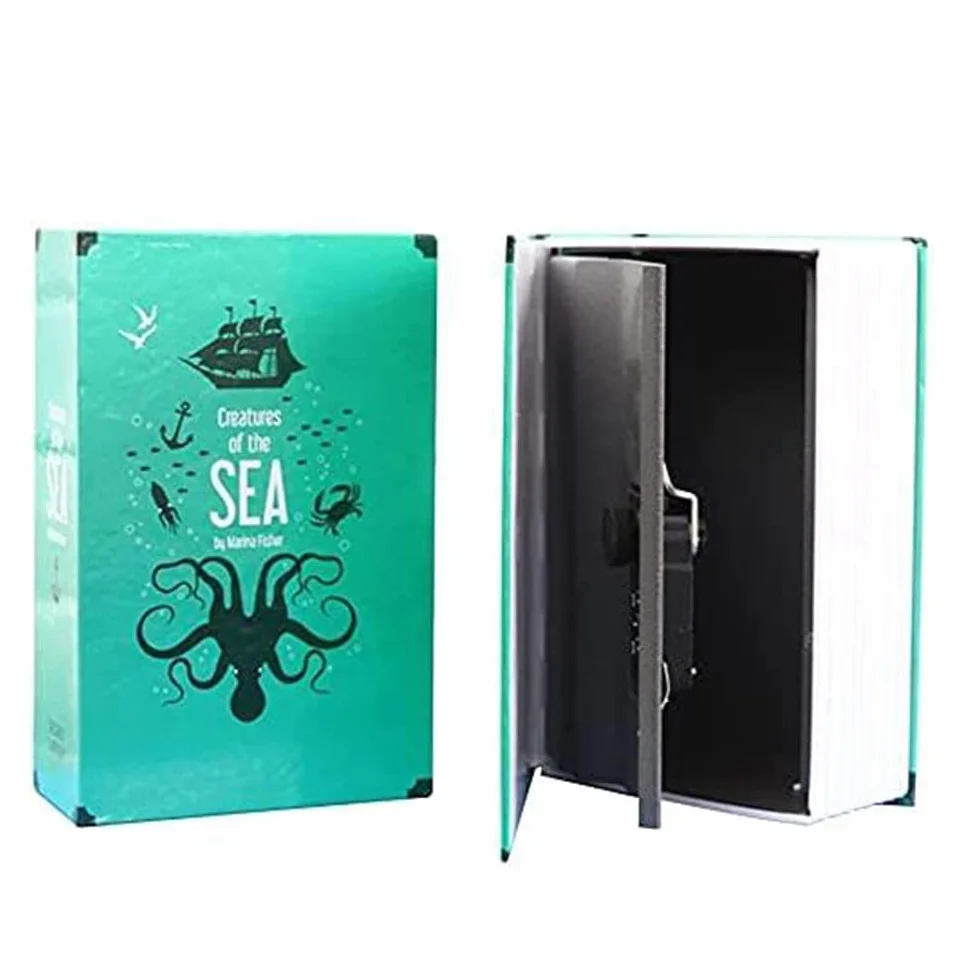 Caja de Almacenamiento Segura para Libros de Diccionario, Caja Fuerte Oculta con 3 Cerraduras de CombinacióN Digital, Caja Secreta Segura Antirrobo, (Rosa)