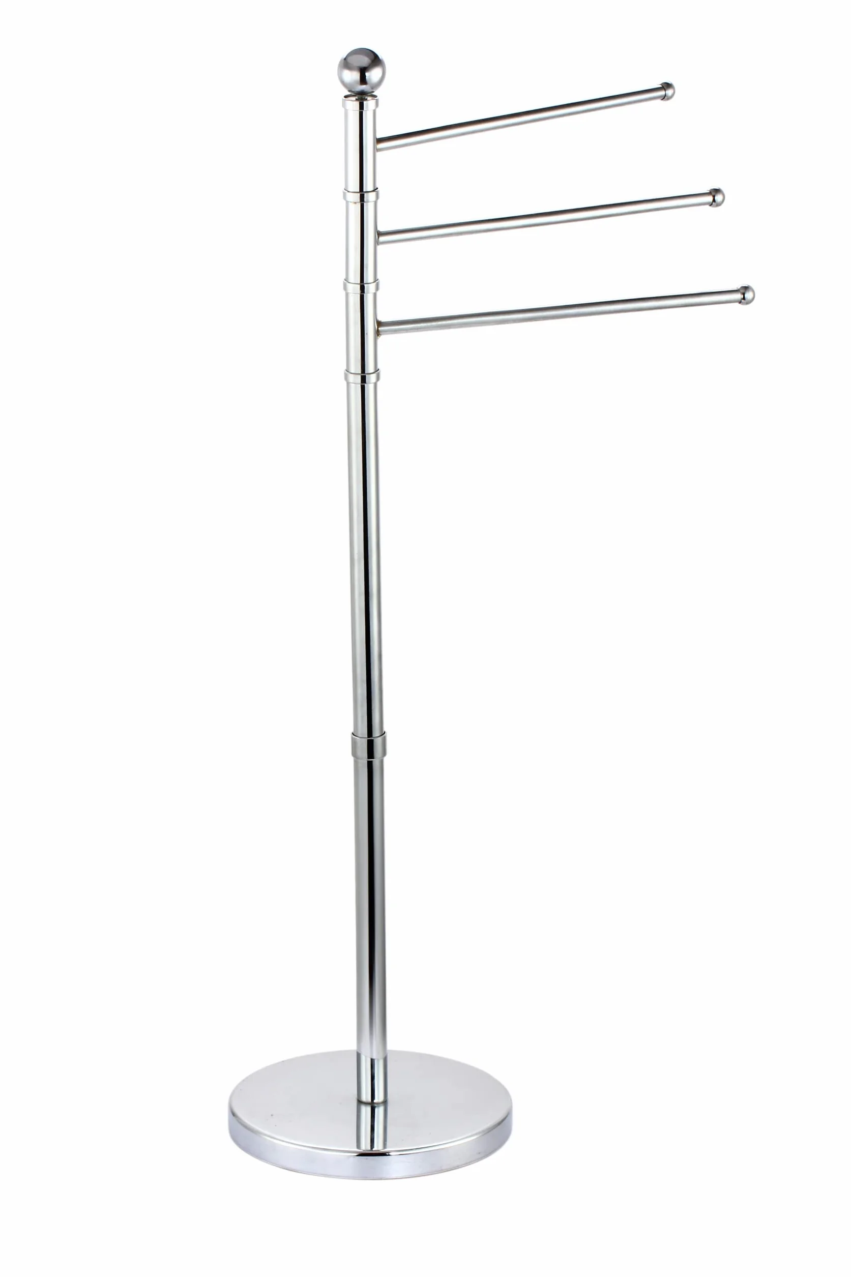 HERSIG - Toallero Baño de Pie | Colgador de Toallas Baño 3 Alturas - Base Redonda Metal - d22x88,5cm