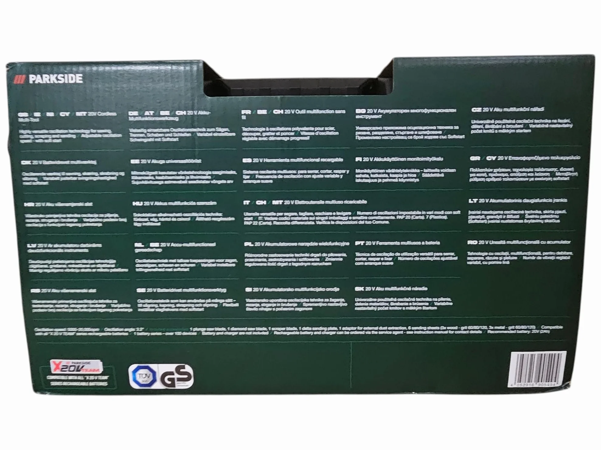 Parkside PAMFW 20-Li B2 20V Herramientas multifunción inalámbricas - Unidad Desnuda Tecnología de oscilación altamente versátil para aserrar, cortar, raspar y lijar