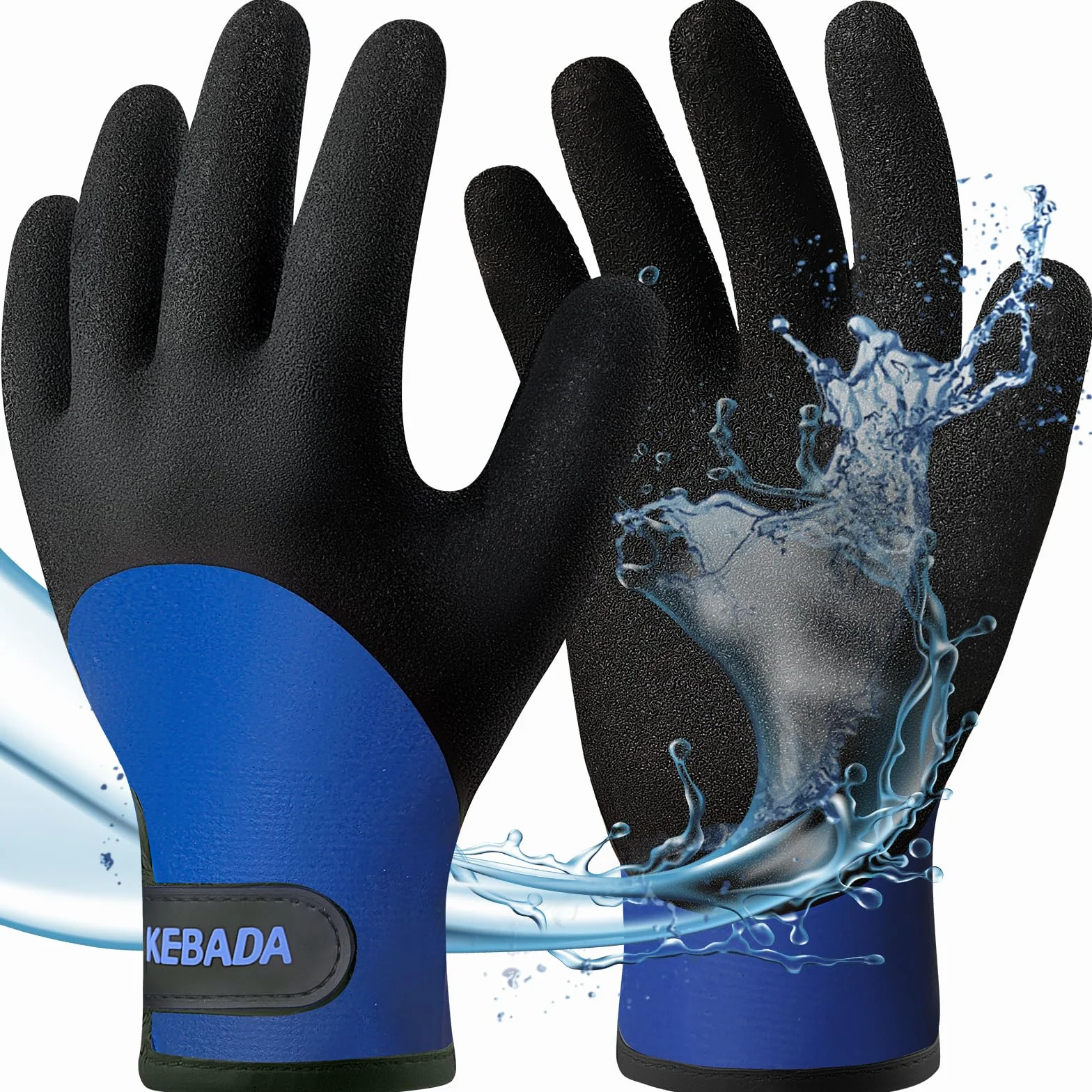 Kebada T2 - Guantes de trabajo de invierno impermeables para hombres y mujeres, guantes de congelador con aislamiento térmico para trabajar en el congelador para clima frío, revestimiento 100% látex