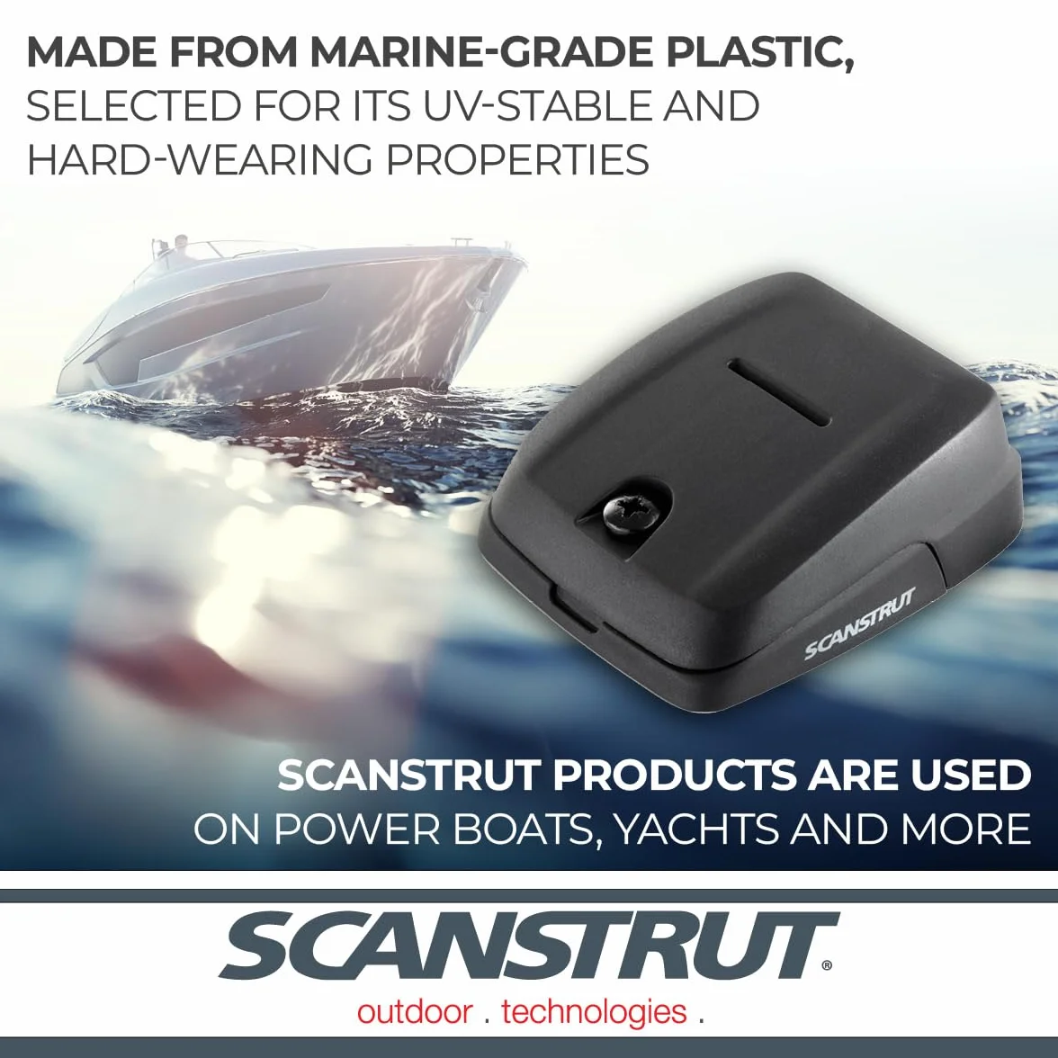 Scanstrut DS-HD10-BLK - Sello de Cable Horizontal Doble, Color Negro