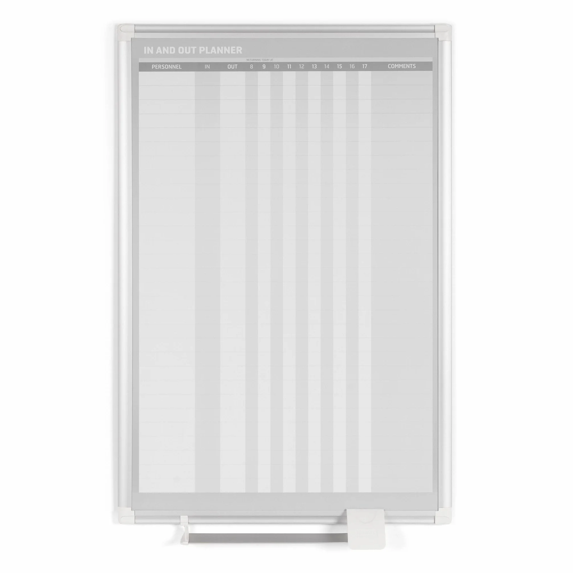 MasterVision Tablero planificador vertical magnético entrada salida