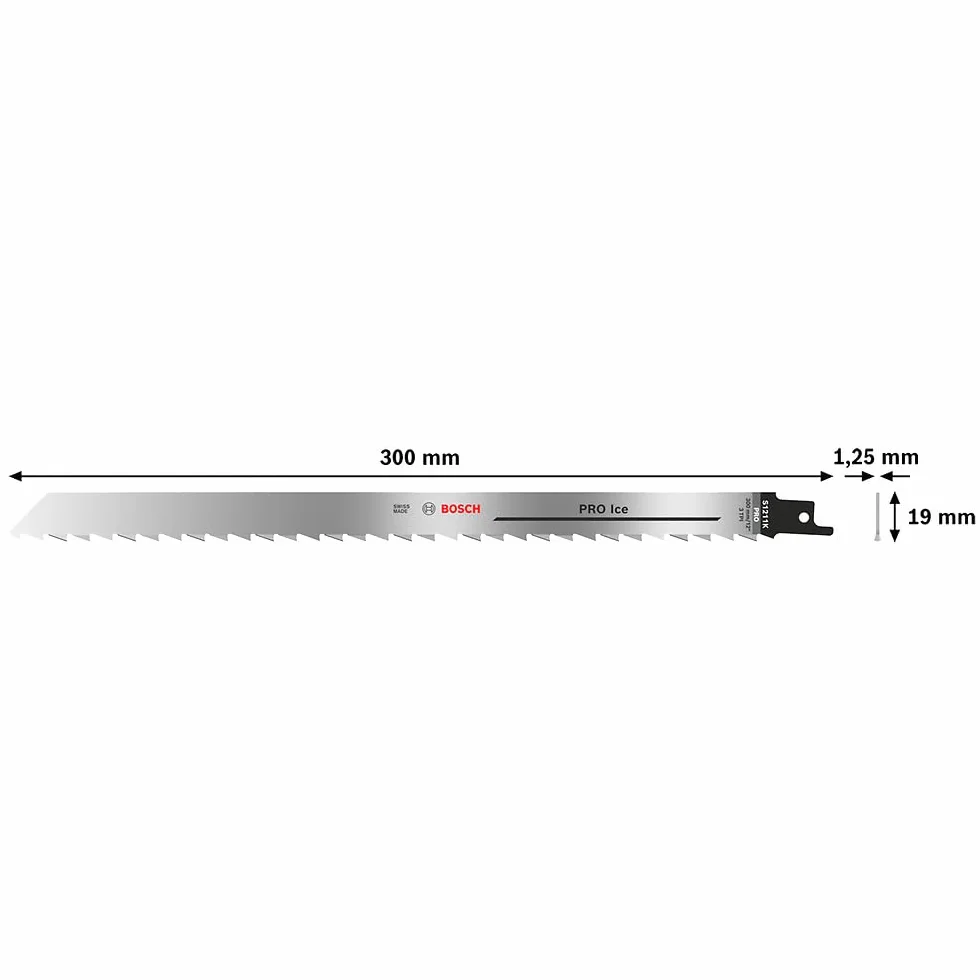 Bosch Professional Hoja de sierra sable S 1211 K Special for Ice 300 x 19 x 1.25 mm