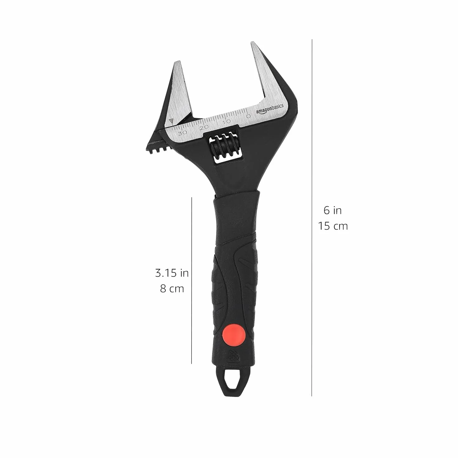 Amazon Basics Llave ajustable fontanería agarre suave 16.1 x 7.2 x 1.5 cm