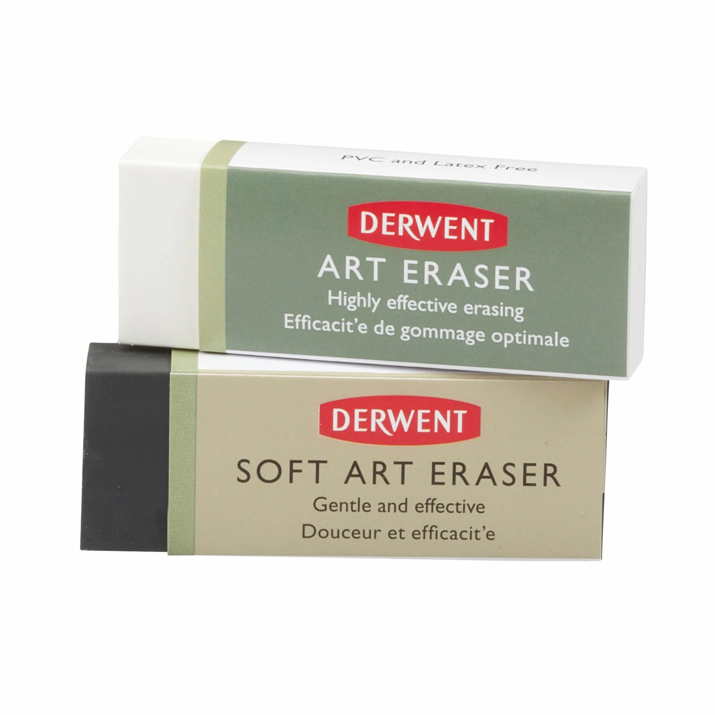 Derwent Goma de Borrar Gama Art Estándar y Blanda, Set de 2