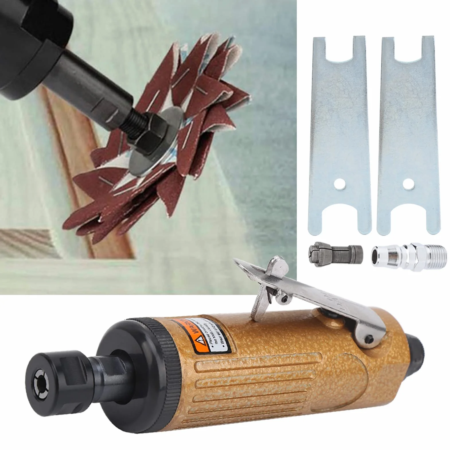 KP - 621 Amoladora de Aire Amoladora de Aire Afilador de Grabado Recto Herramienta de Compresor de Aire Conjunto Pulido 22000 Rpm 0.6 MPa (Estilo japones)