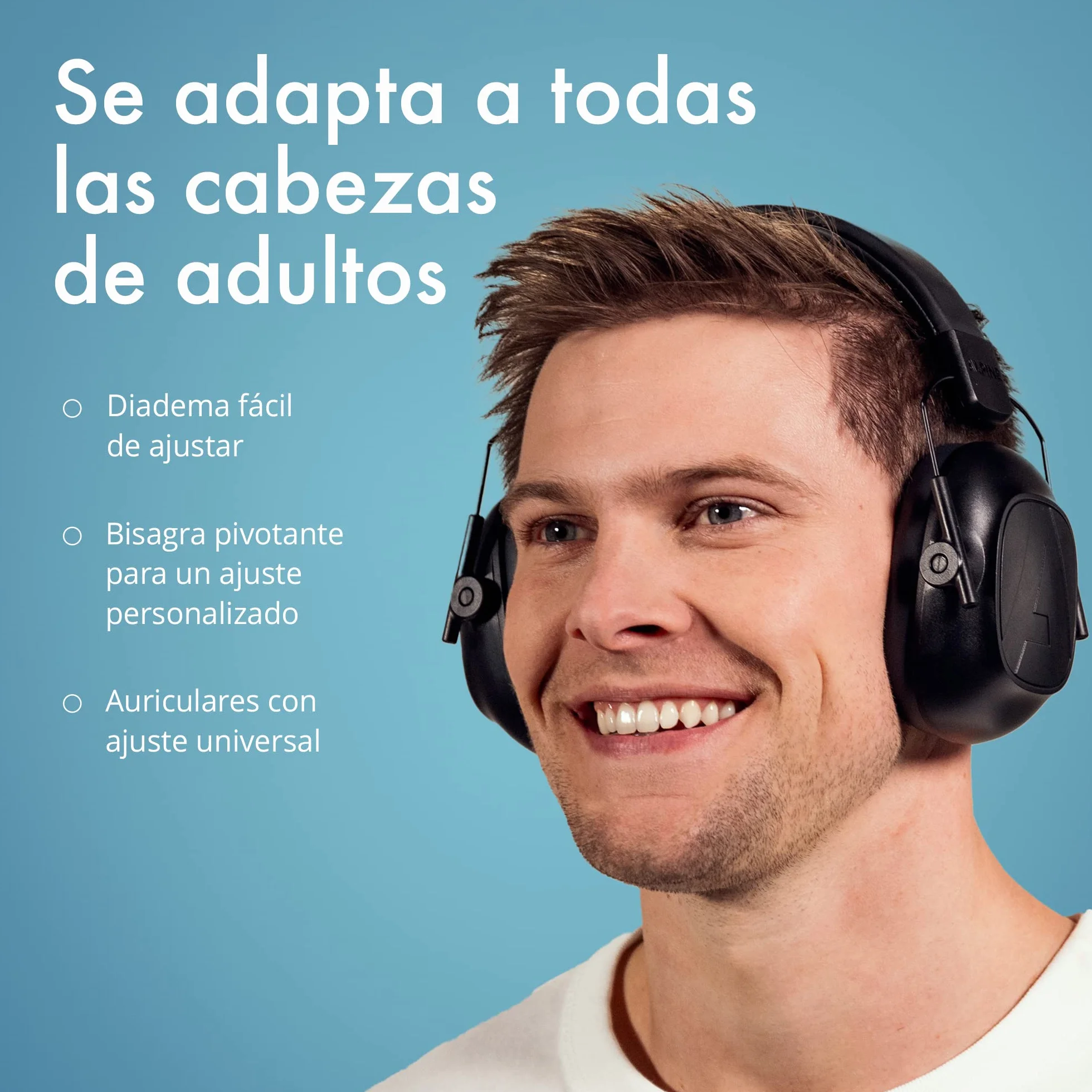 Alpine Defender Orejeras Protección Auditiva 26dB Cascos Aislantes Ruido Diadema Ajustable