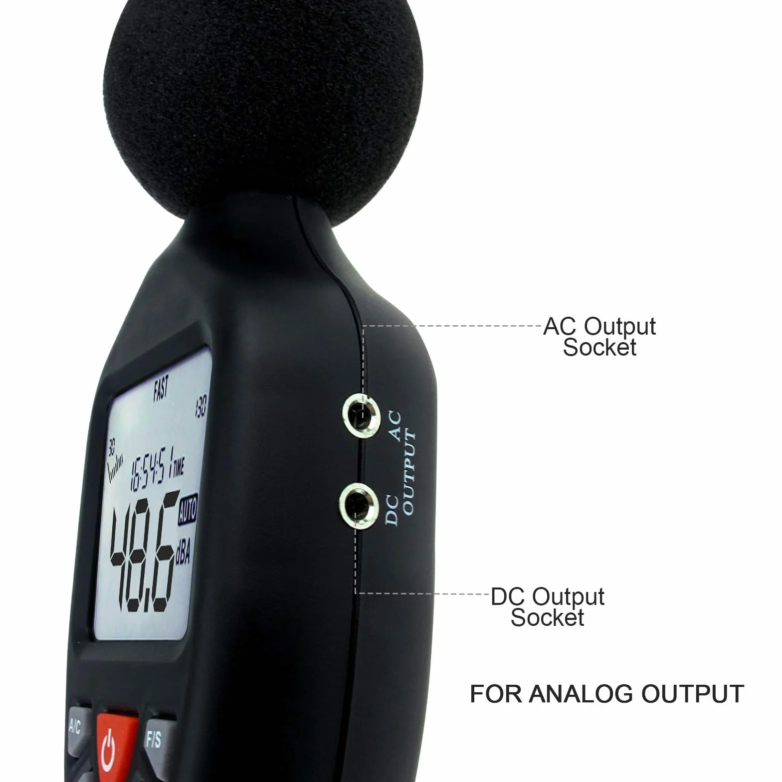 Instrumento Compacto Profesional Digital Sonido Nivel Metro Decibel con Retroiluminado Monitor Alto Exactitud Medición 30dB-130dB con Datos Grabar Función