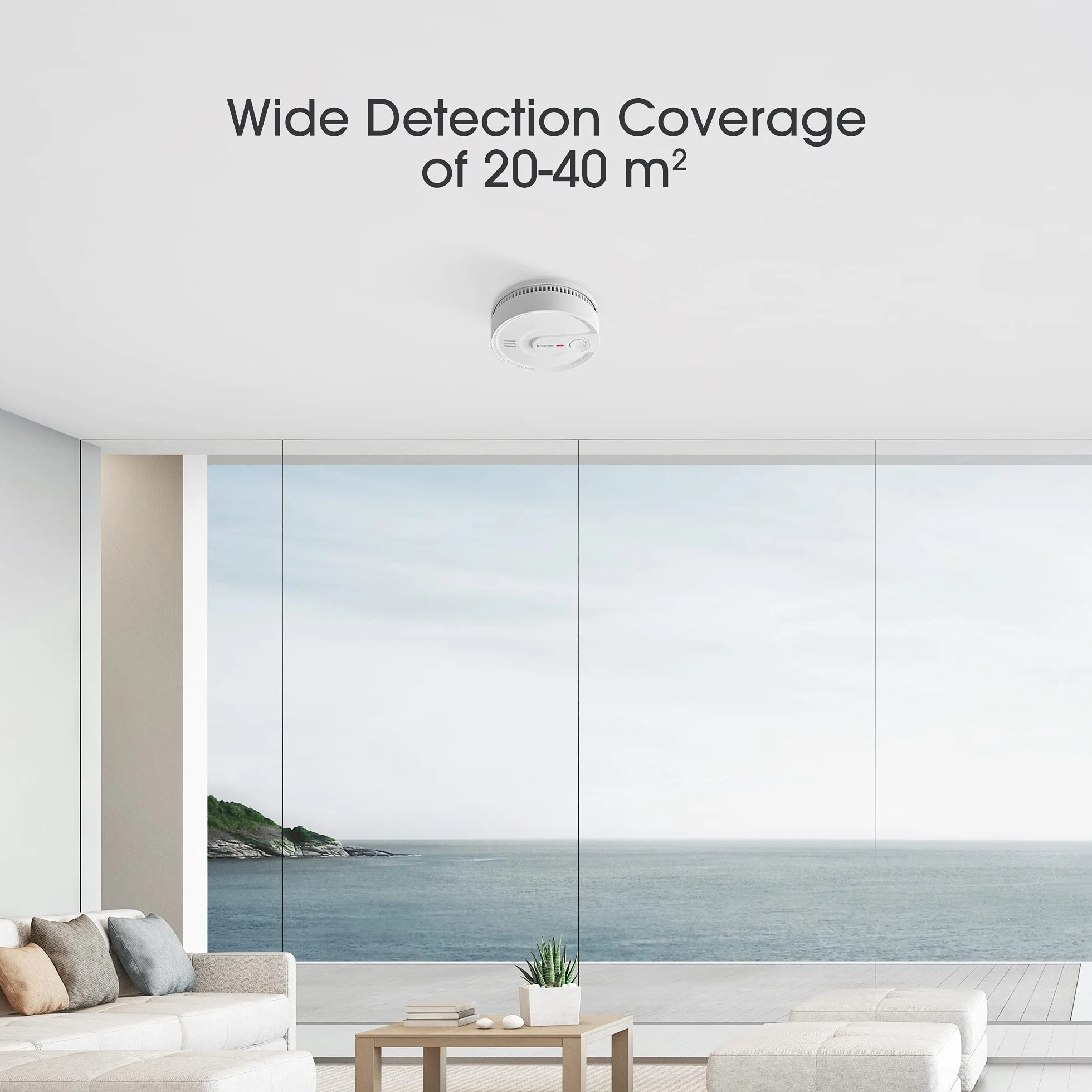 X-Sense Detector de Humo de Batería de 10 Años, Alarma de Incendio Certificada CE, TÜV y EN14604, SD20, 1 Pieza