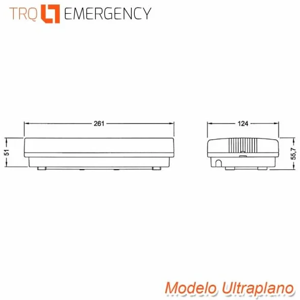 Luminaria de emergencia TRQ SIRAH Led H-100