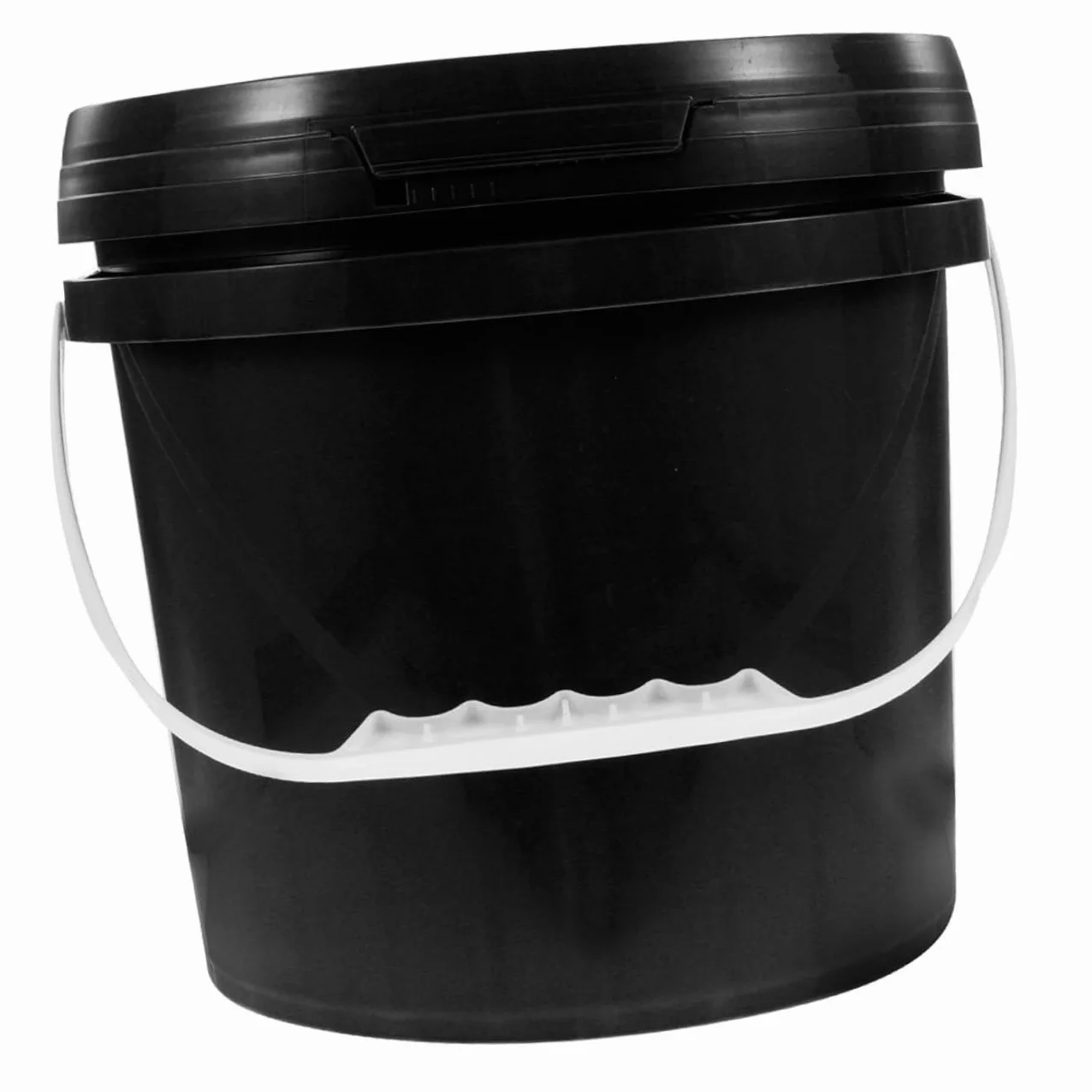 VILLCASE Cubo De Aceite De Grado Alimenticio con Tapa para Pintura Mezcla Y Pintura con Tapa Rectangular para Exteriores De Plástico Y Color Negro