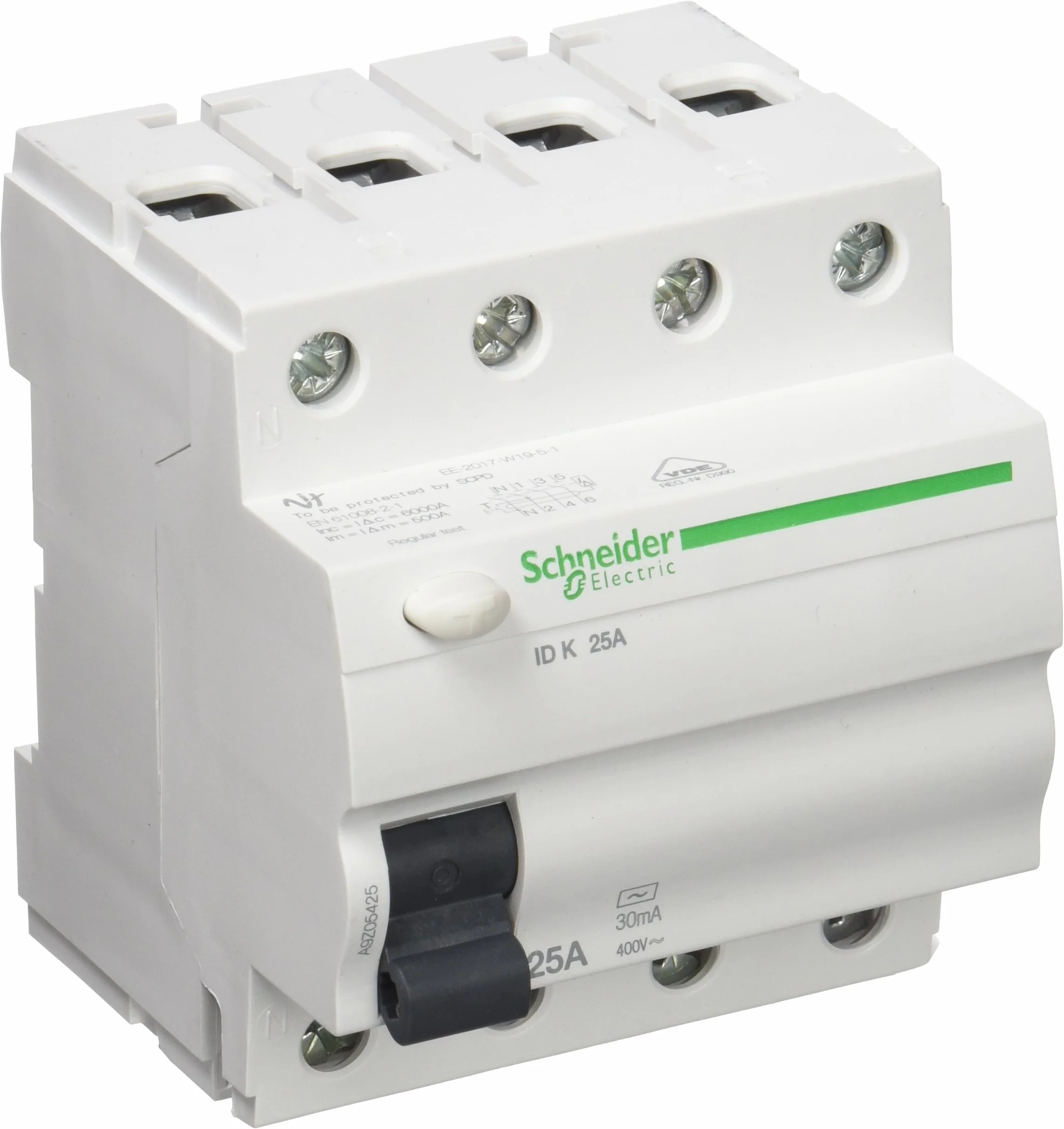 Schneider Electric A9Z05425 Interruptor Diferencial, 4P, 25A, 30Ma, Clase Ac
